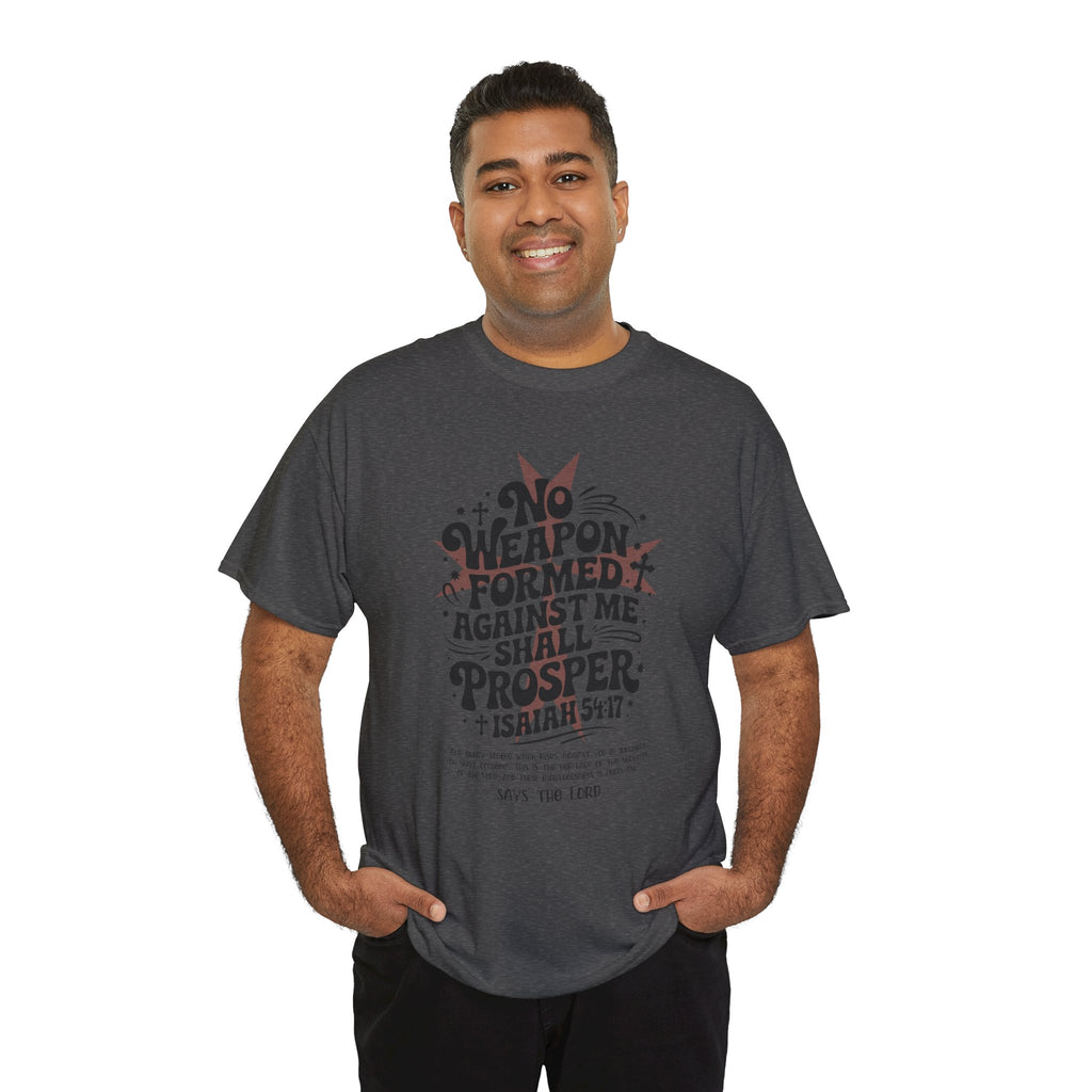 Christian Cross Text Art T-Shirt — Faith & Salvation Unisex Cotton Tee