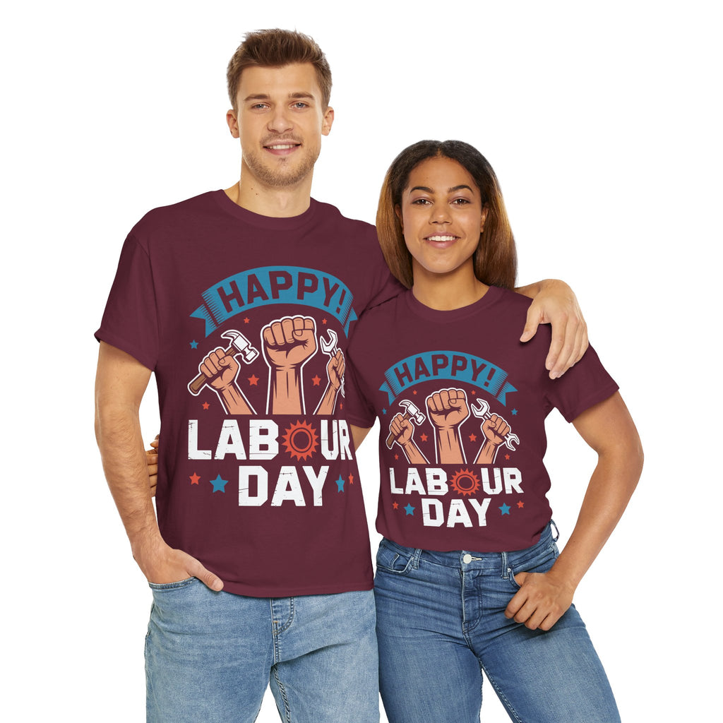 Happy US Labour Day Unisex Heavy Cotton T-Shirt