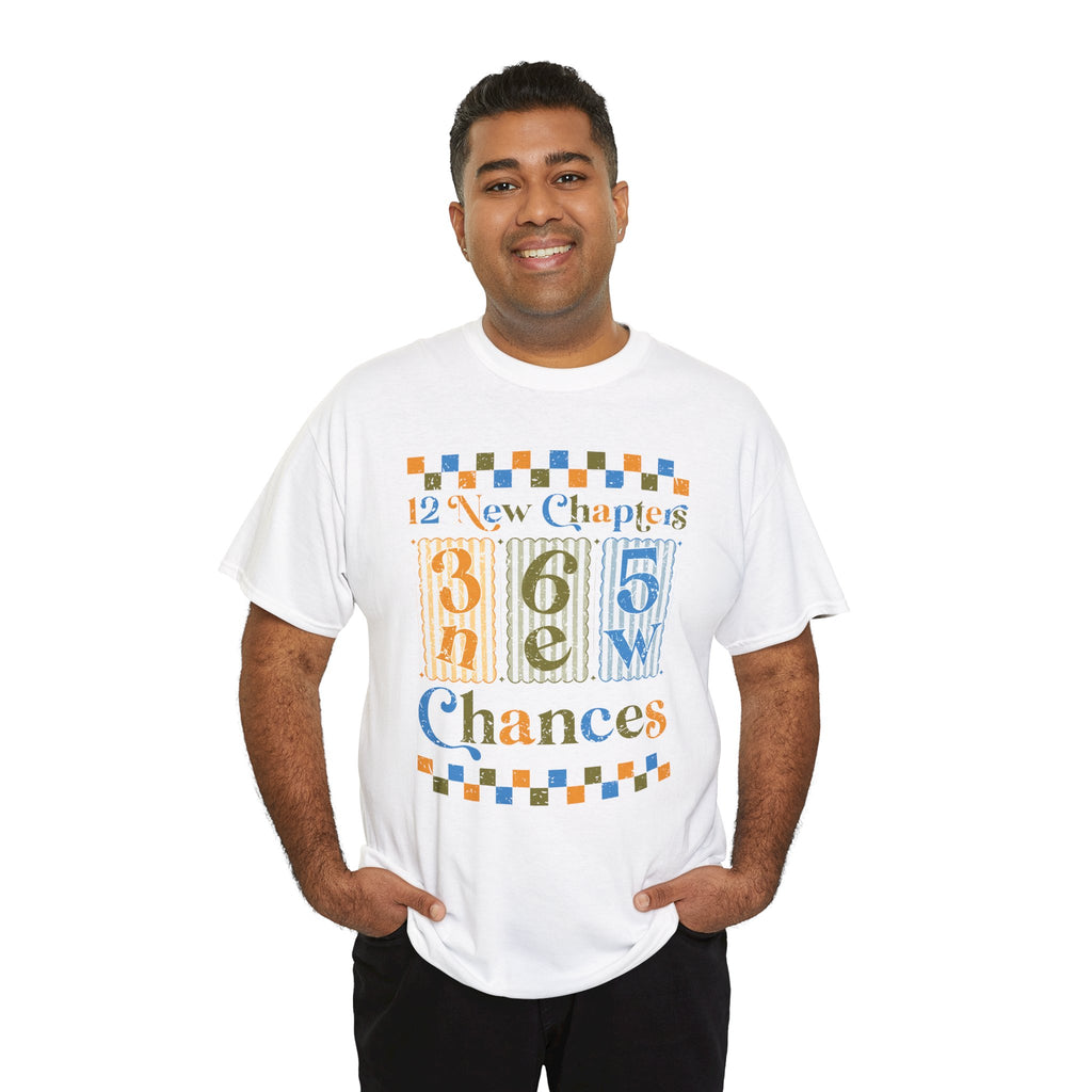 12 New Chapters 365 New Chances Vintage Tee — Fresh Start Inspirational Unisex Cotton Tee