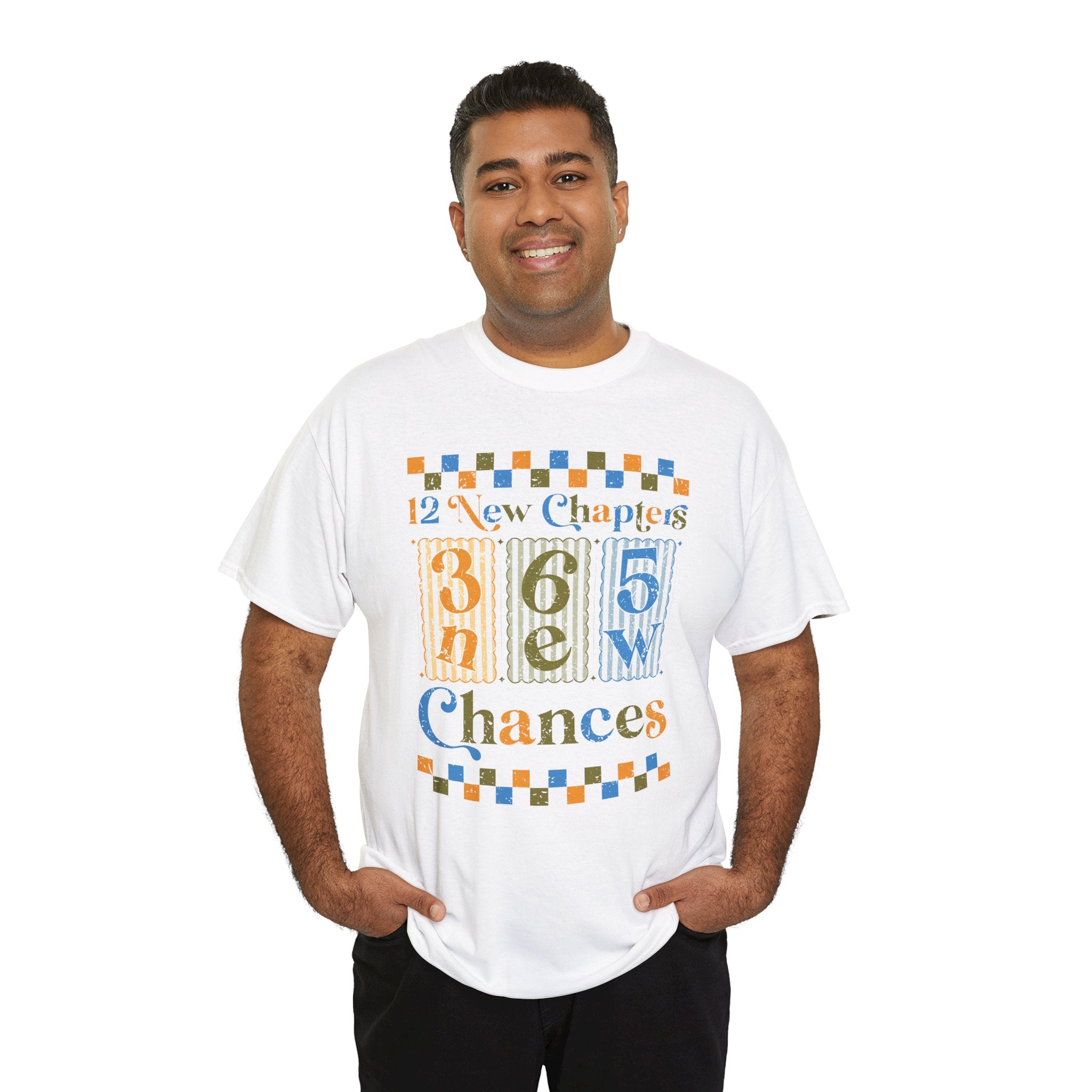 12 New Chapters 365 New Chances Vintage Tee — Fresh Start Inspirational Unisex Cotton Tee