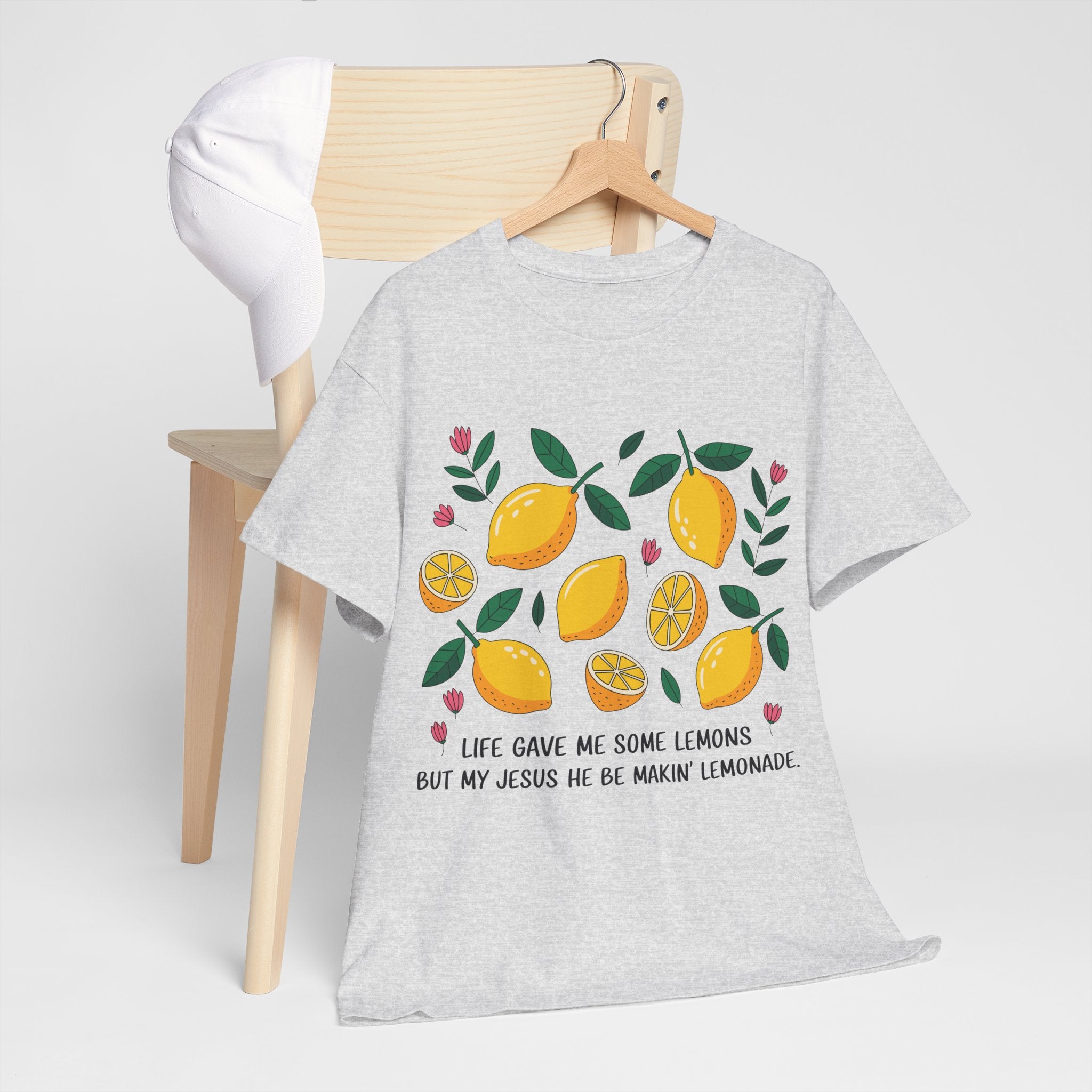 Christian Lemonade Tee — "Life gave me some lemons but my Jesus he be makin’ lemonade"Unisex Cotton Tee