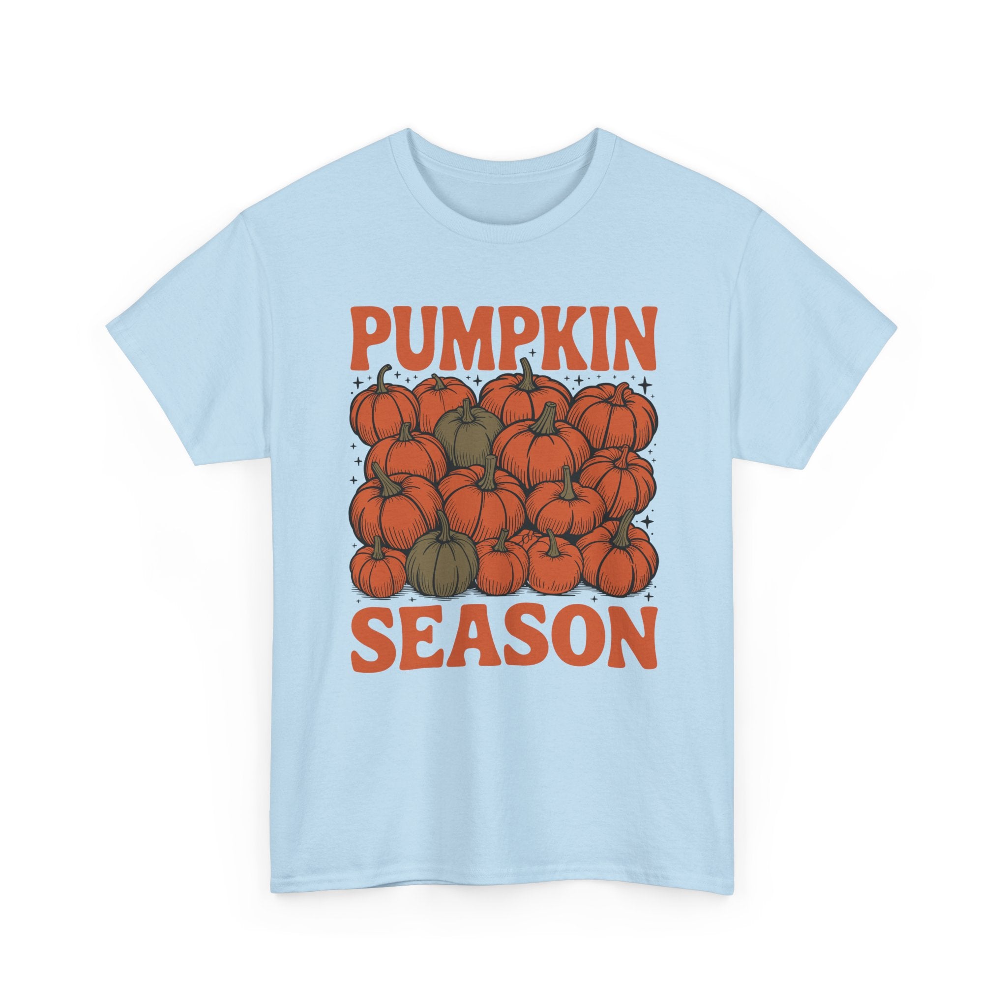 Pumpkin Season Tee — Fall Pumpkin Pile Unisex Cotton Tee