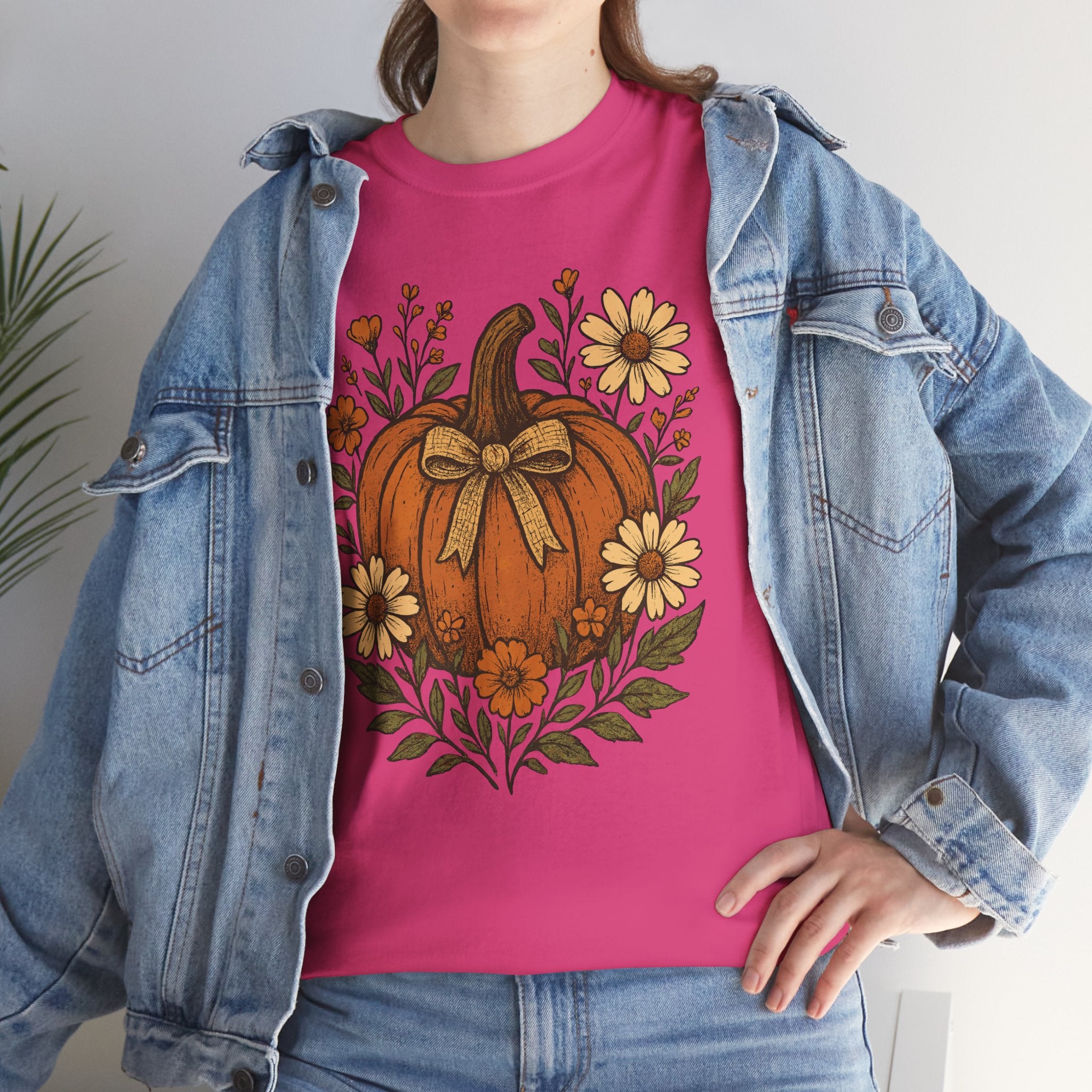 Pumpkin Daisy Unisex Cotton Tee