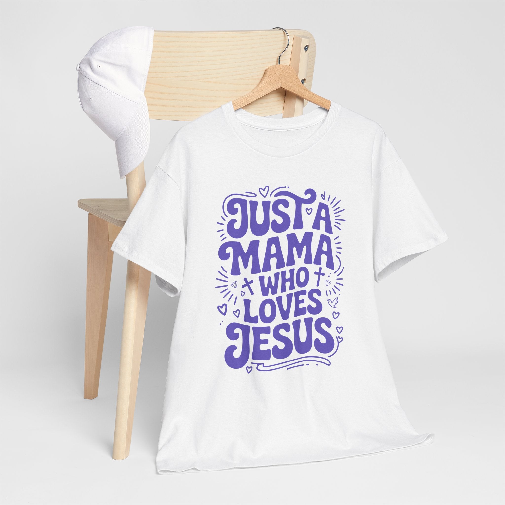Mama Who Loves Jesus T-Shirt — Bright Green Bubbly Faith Unisex Cotton Tee