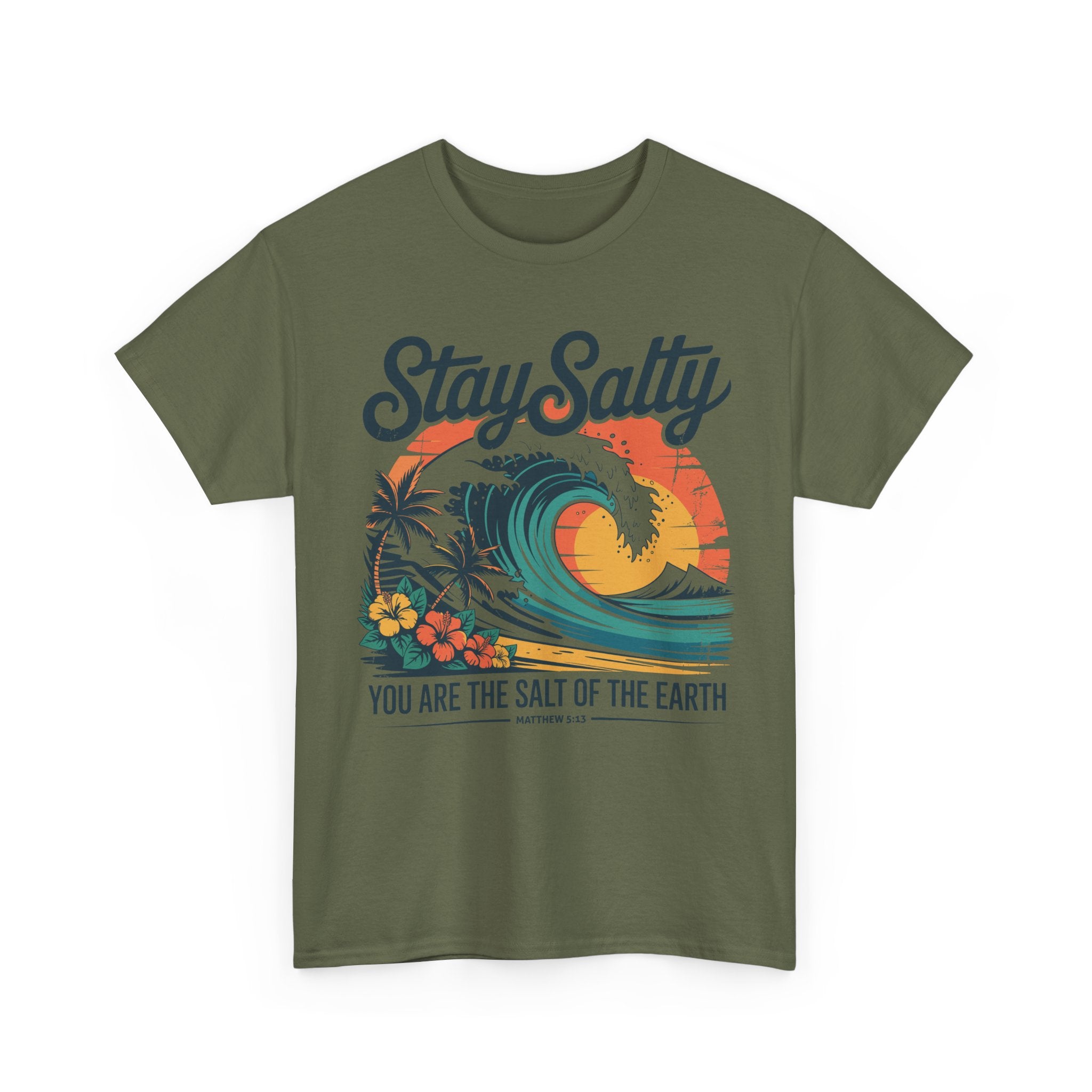 Stay Salty Beach Tee — "You are the salt of the earth (Matthew 5:13)"Unisex Cotton Tee
