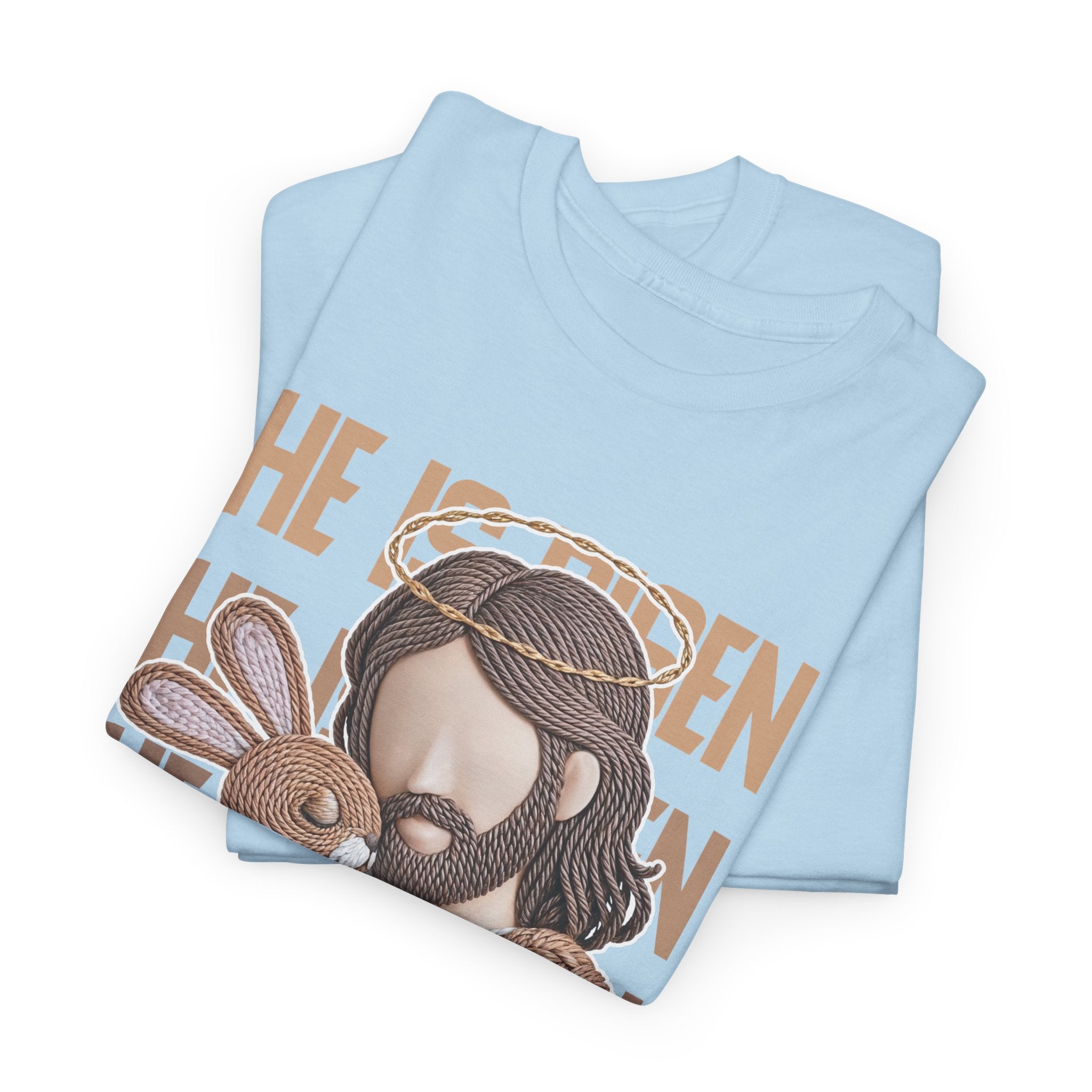 He Is Risen Matthew 28:6 Jesus With Lamb Unisex Cotton T-Shirt