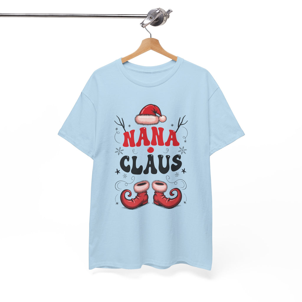 Nana Christmas T-Shirt — Santa Hat & Elf Boots Holiday Unisex Cotton Tee