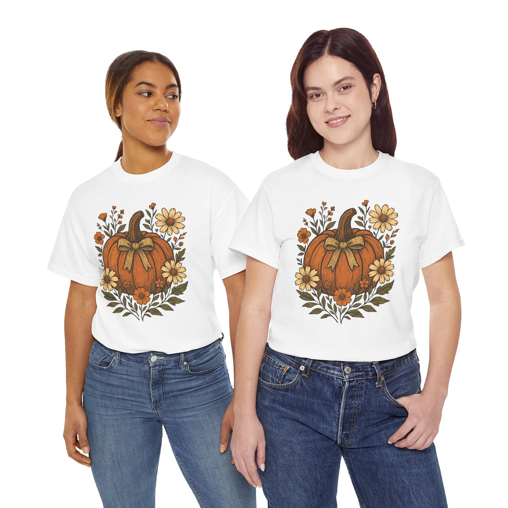 Pumpkin Daisy Unisex Cotton Tee