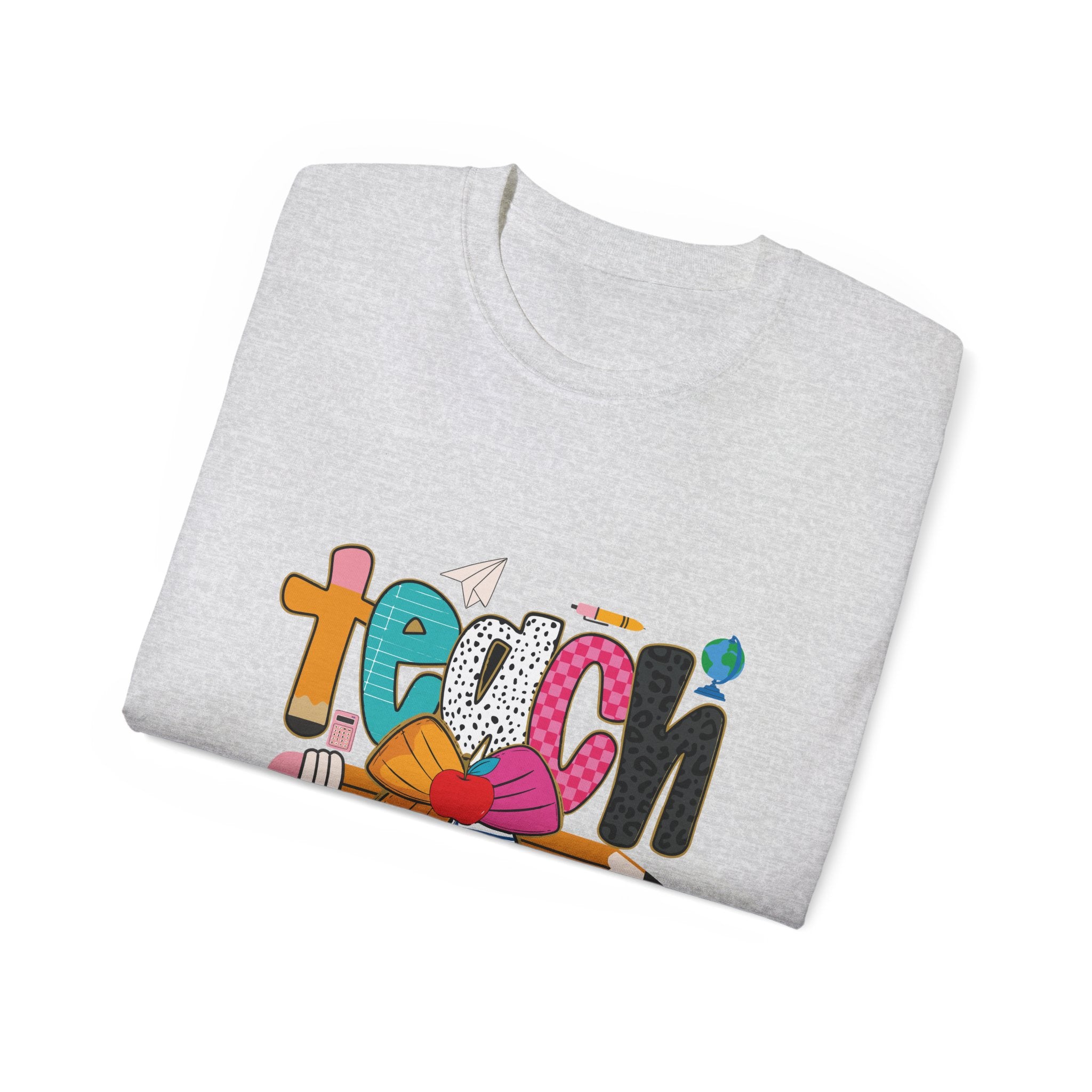 Colorful Teach Graphic Tee for Educators