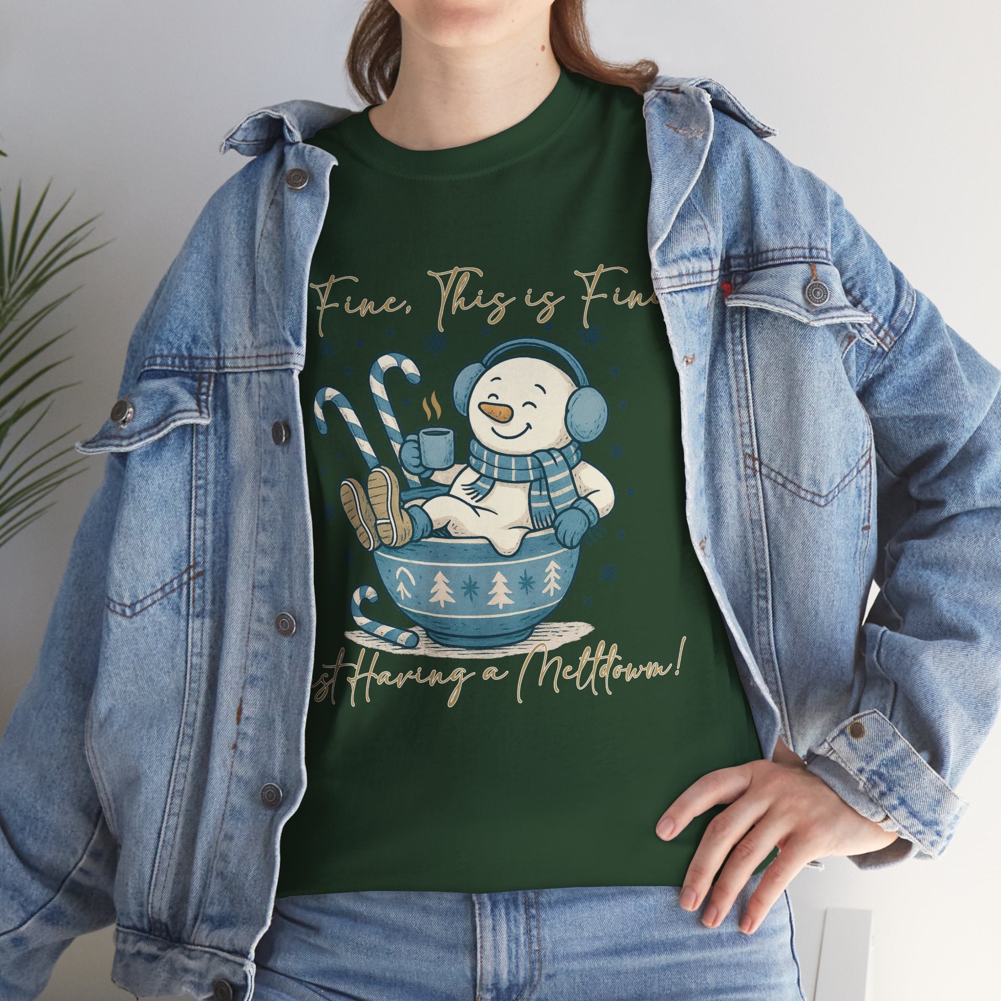Snowman Hot Cocoa Unisex Cotton Tee