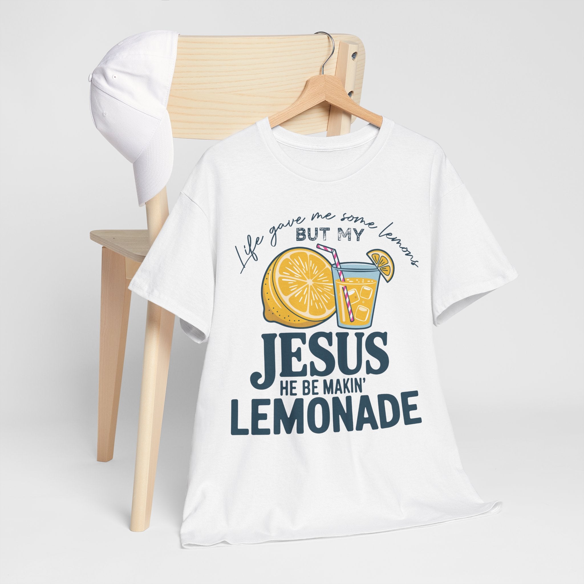 Christian Lemonade T-Shirt — “Life Gave Me Some Lemons but My Jesus He Be Makin’ Lemonade”Unisex Cotton Tee