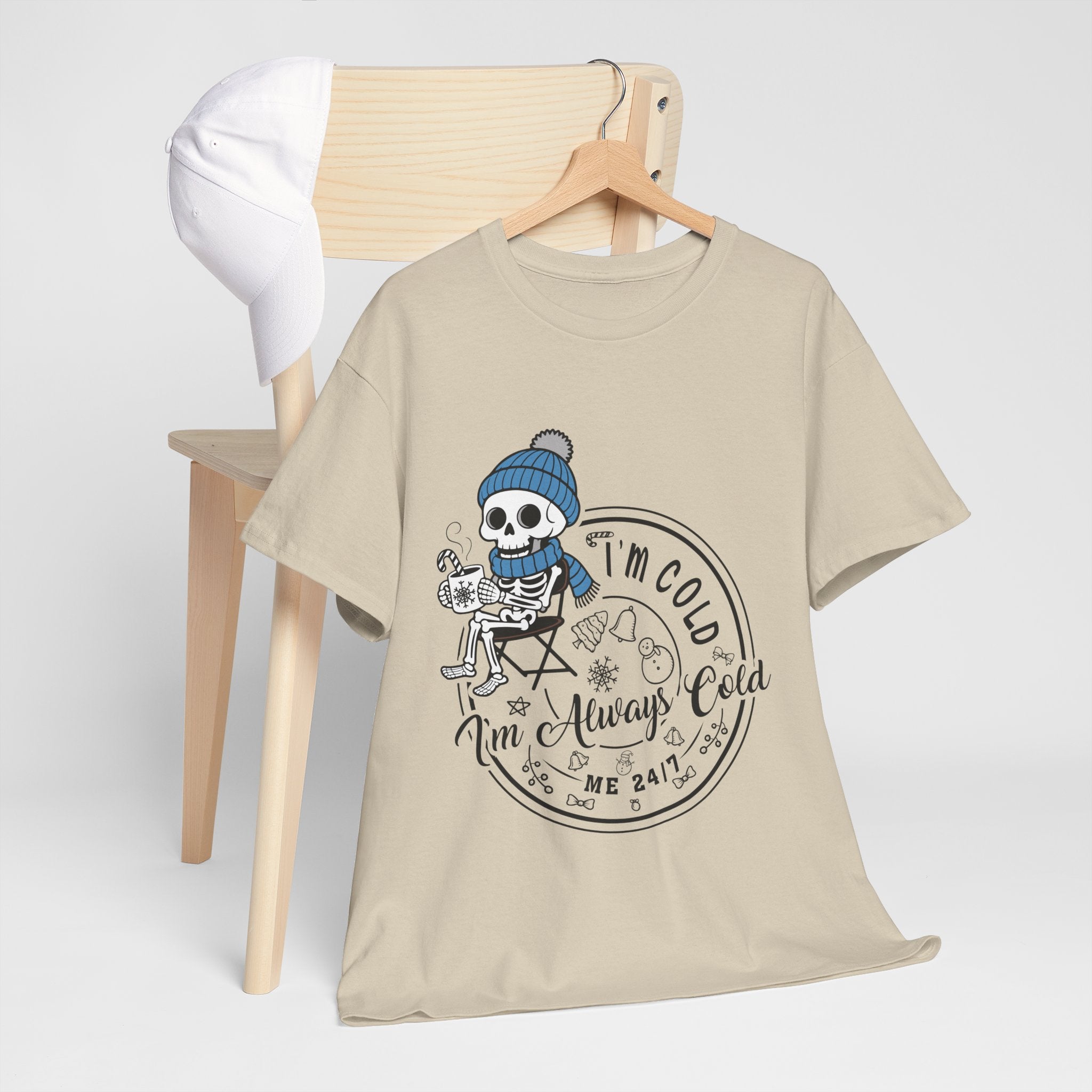 Cozy Skeleton Unisex Cotton Tee