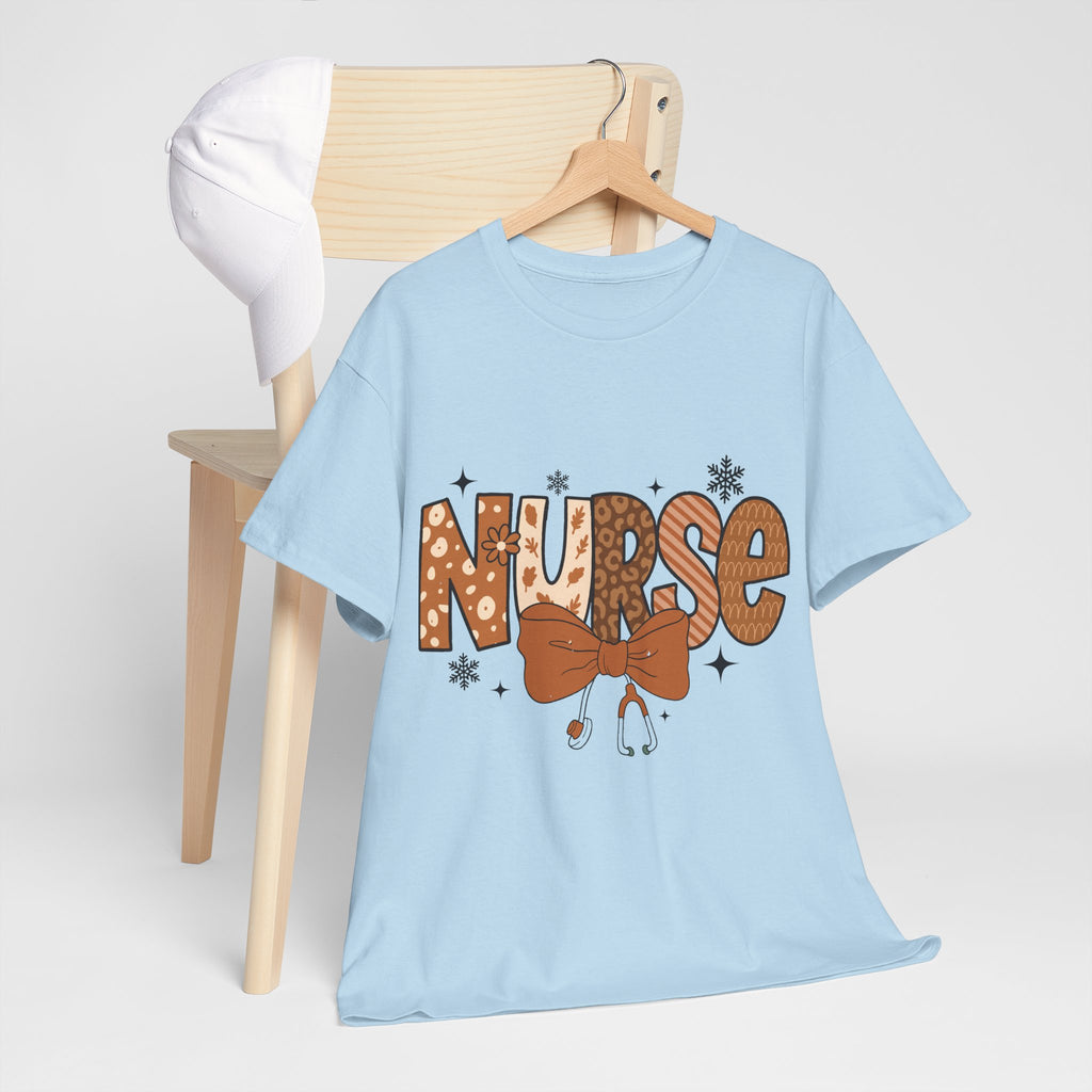NURSE Fall Stethoscope Tee — Brown Autumn Nurse Unisex CottonT shirt