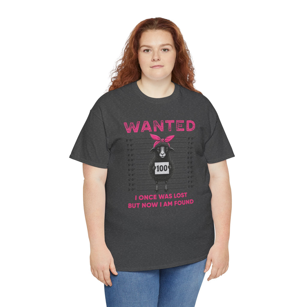 WANTED Black Sheep 'I Once Was Lost But Now I Am Found' Unisex Cotton T-Shirt