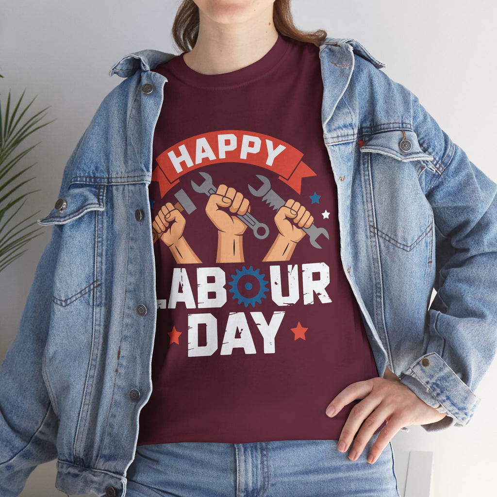 Happy US Labour Day Unisex Heavy Cotton T-Shirt