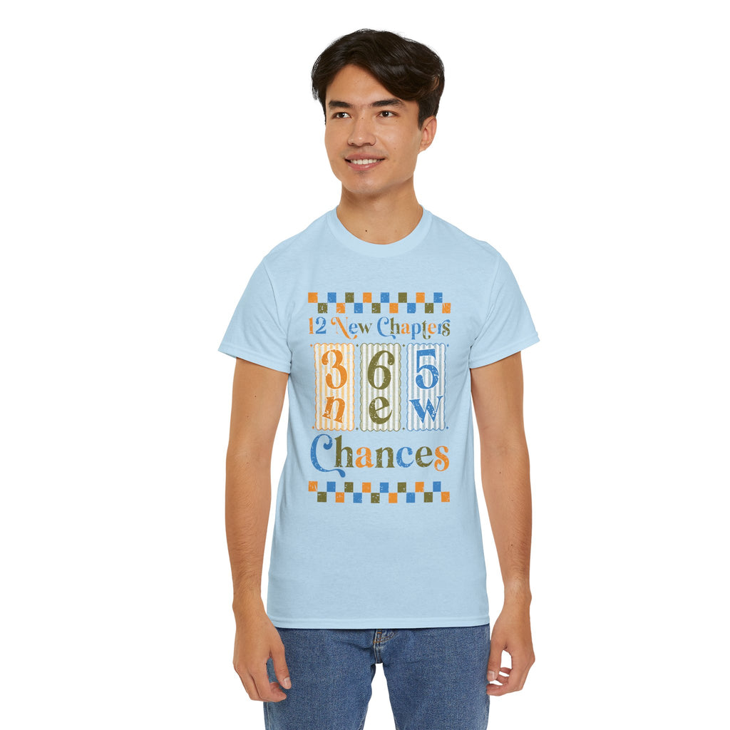 12 New Chapters 365 New Chances Vintage Tee — Fresh Start Inspirational Unisex Cotton Tee