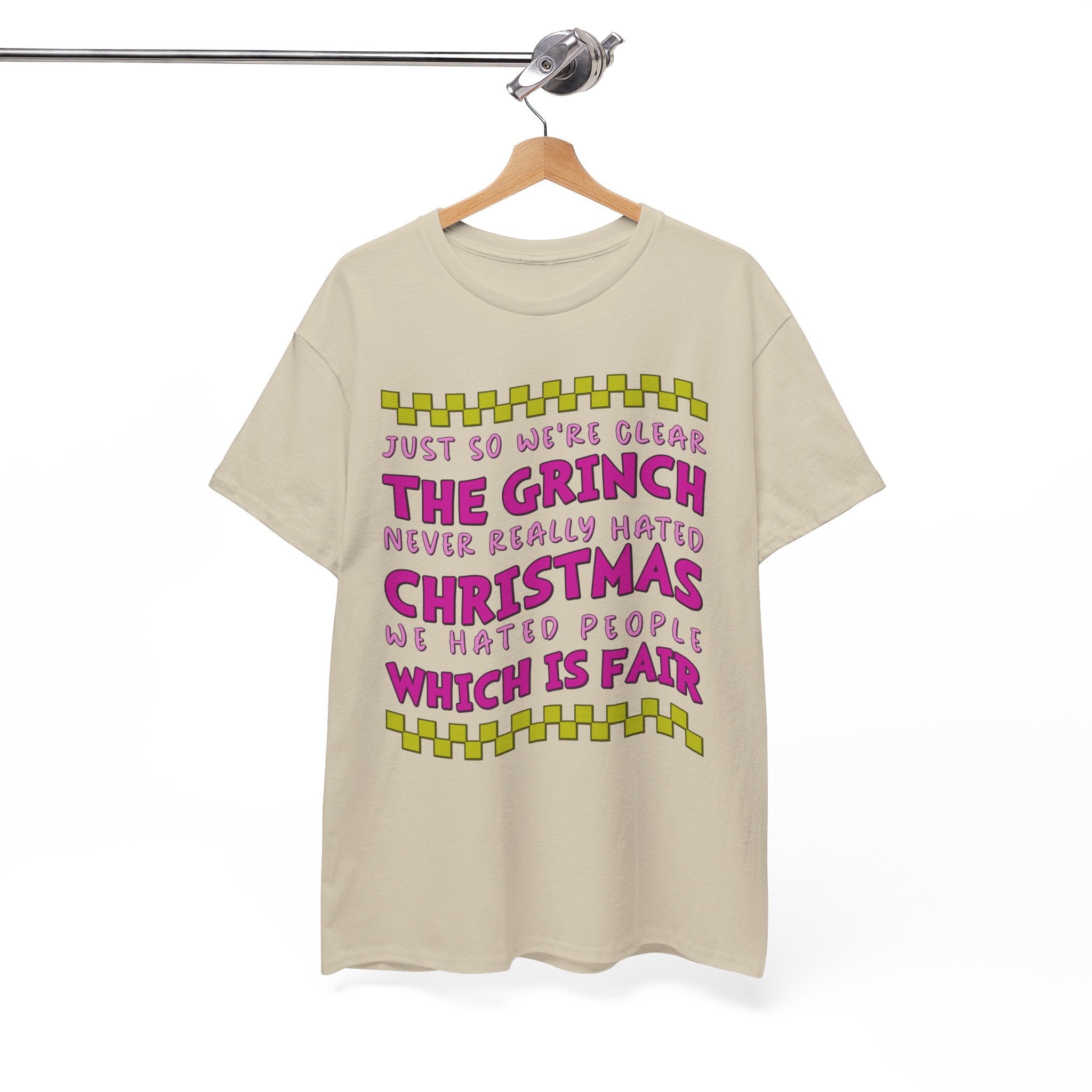 Grinch Never Hated Christmas Funny Unisex Cotton Tee