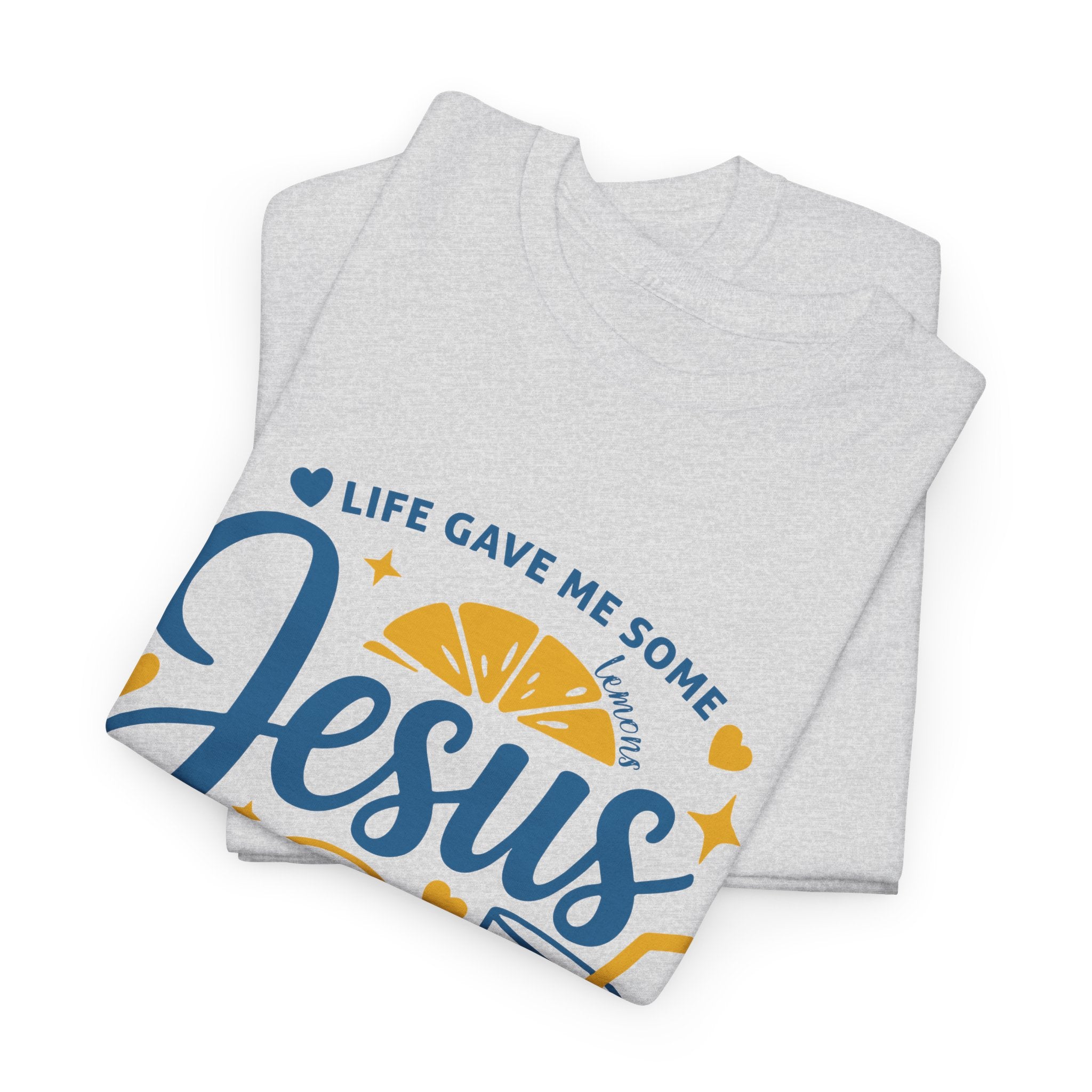 Christian Lemonade T-Shirt — “Life gave me some lemons but my Jesus He be makin’ lemonade”. Unisex Cotton Tee