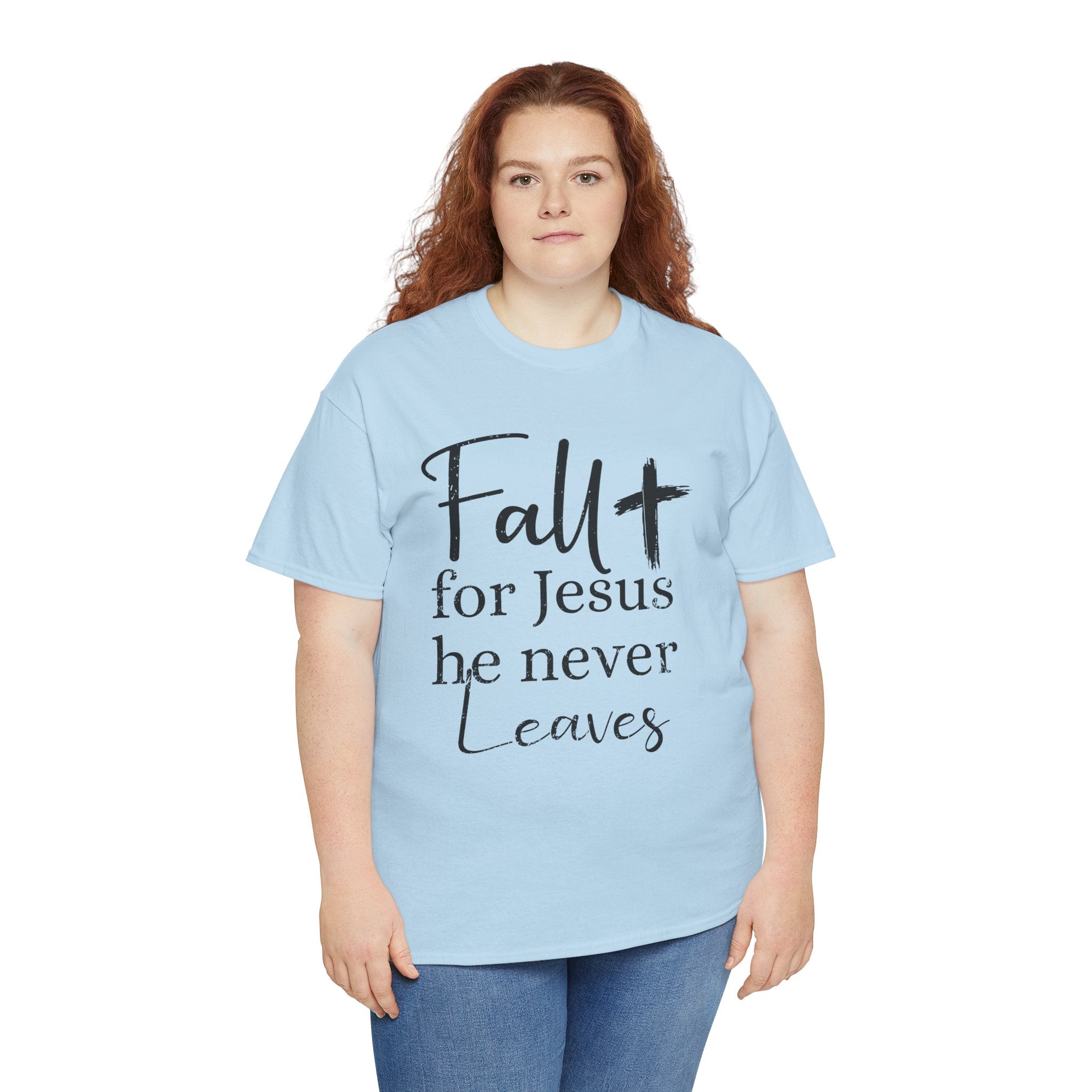 Fall for Jesus Pumpkin Church Unisex Cotton T-Shirt