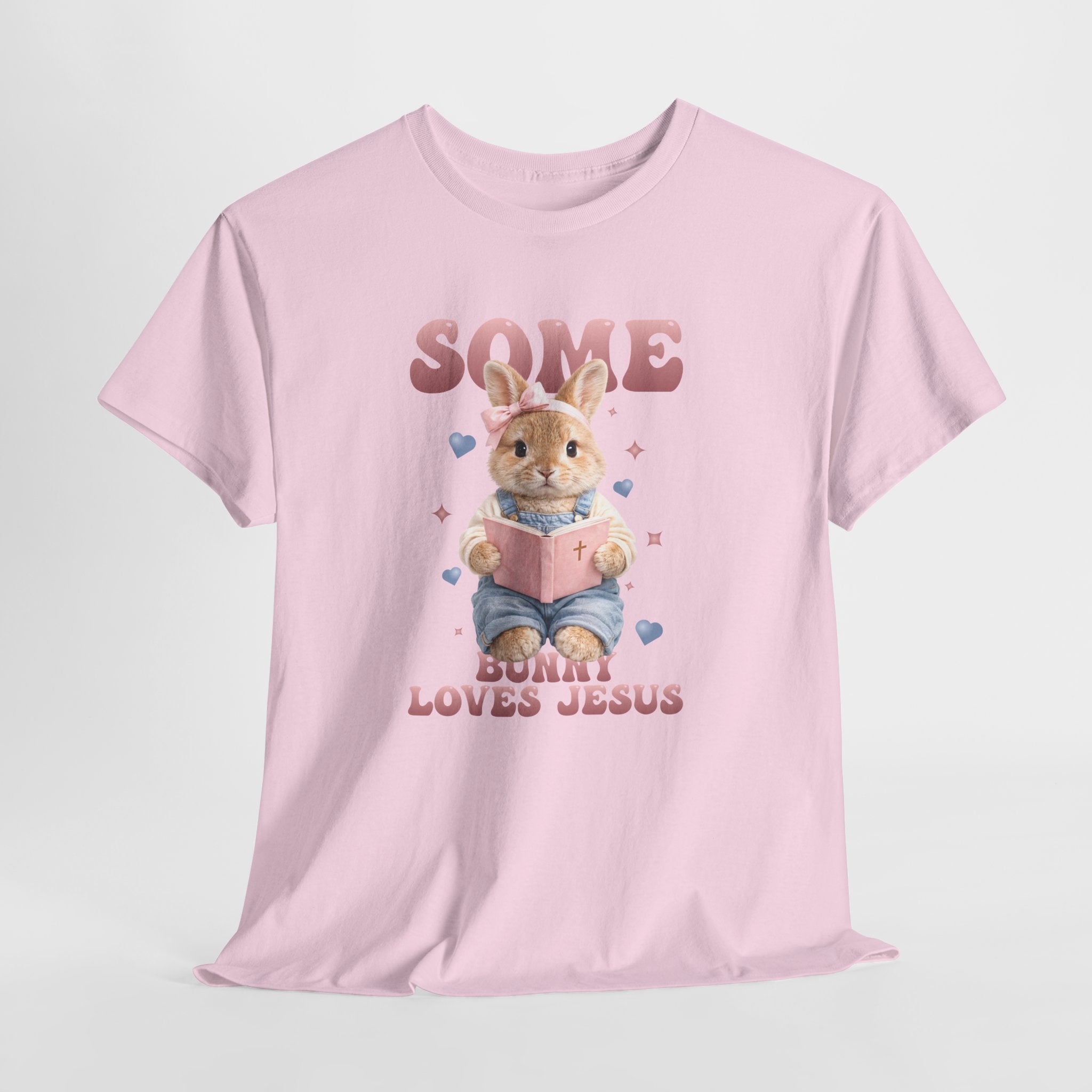 Some Bunny Loves Jesus Bunny Bible Unisex Cotton Tee