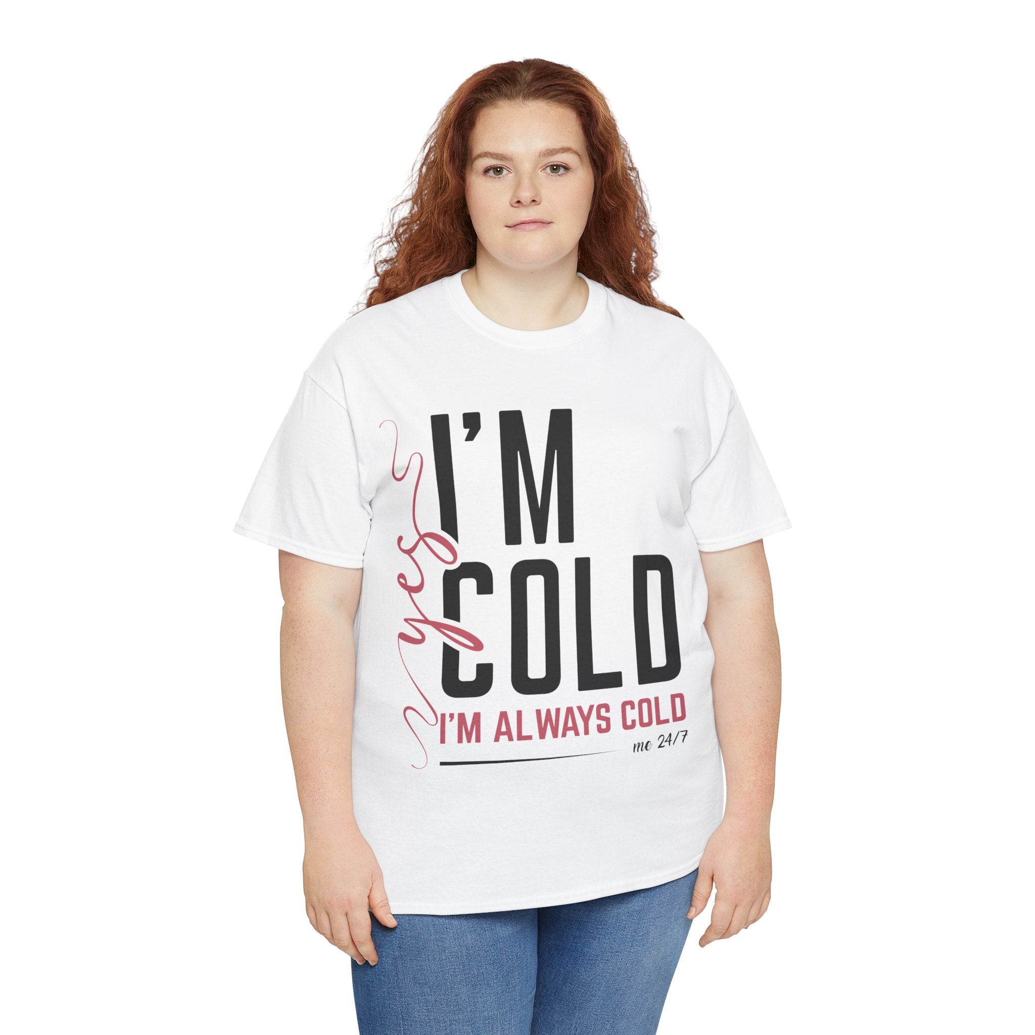 Pink Script Minimalist Unisex Cotton Tee