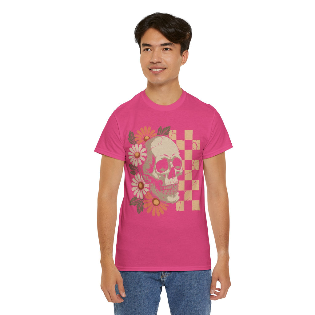 Skull Daisy Unisex Cotton Tshirt
