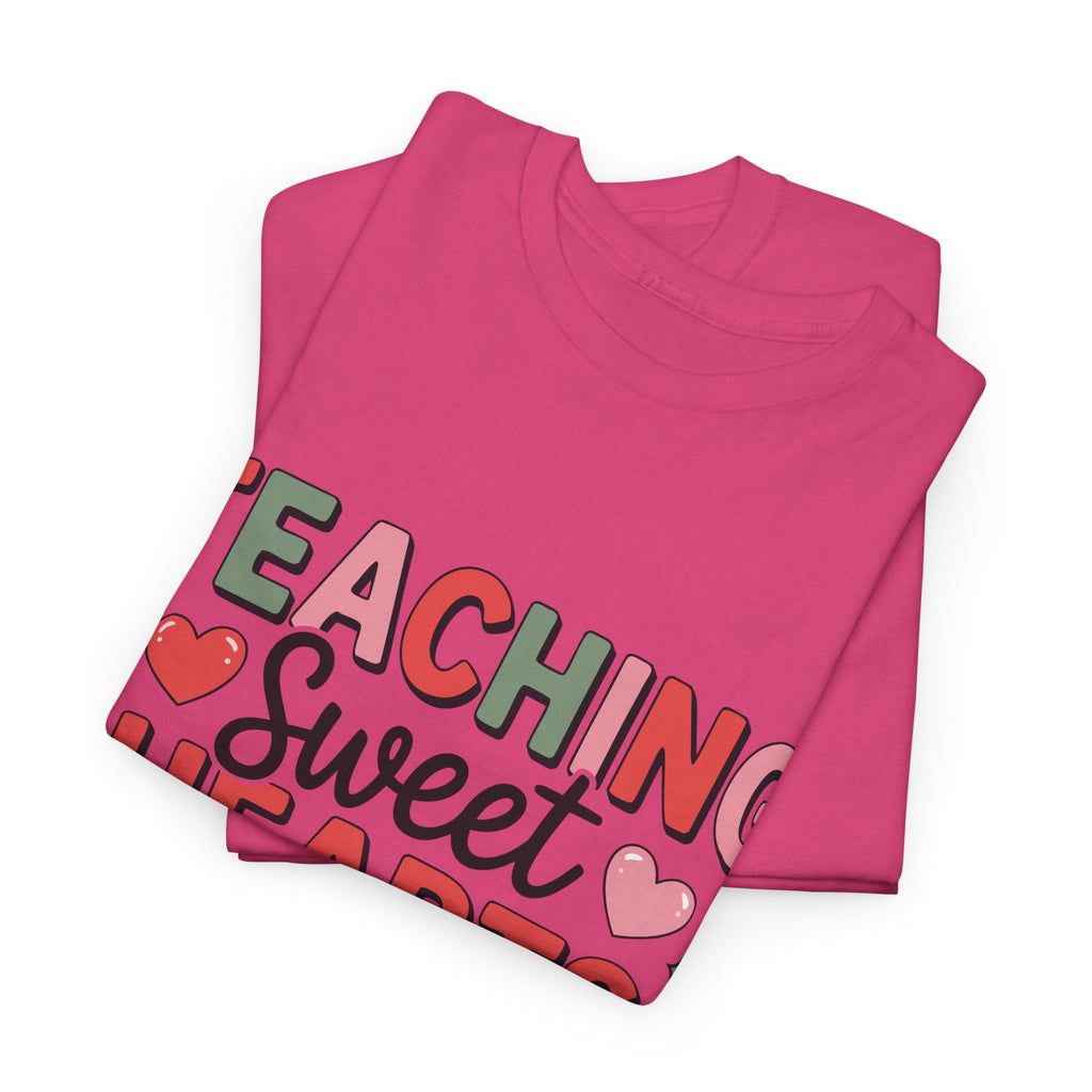 Teaching Sweet Hearts Valentine Teacher Unisex Cotton T-Shirt