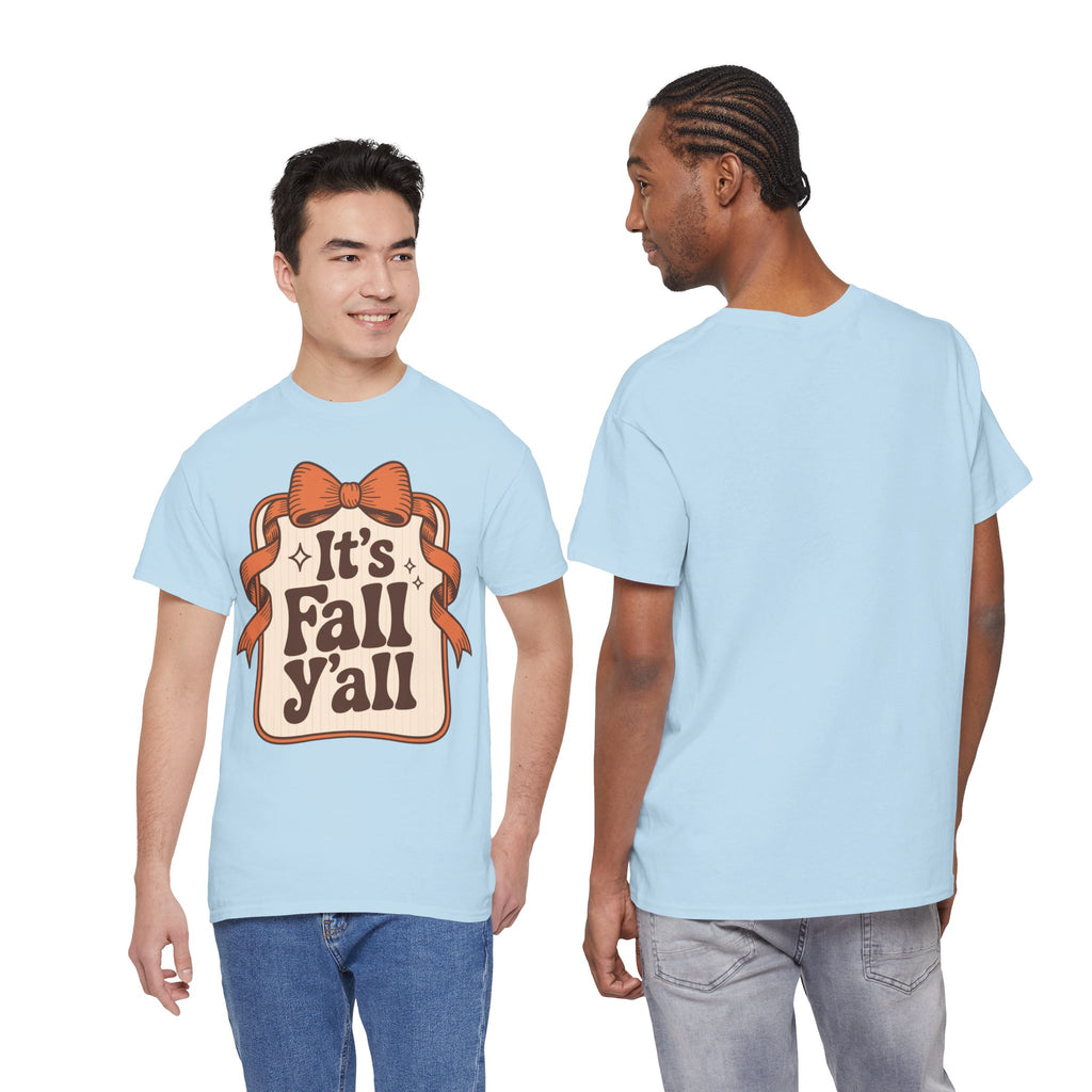 It’s Fall Y’all Autumn Ribbon Unisex Cotton Tee