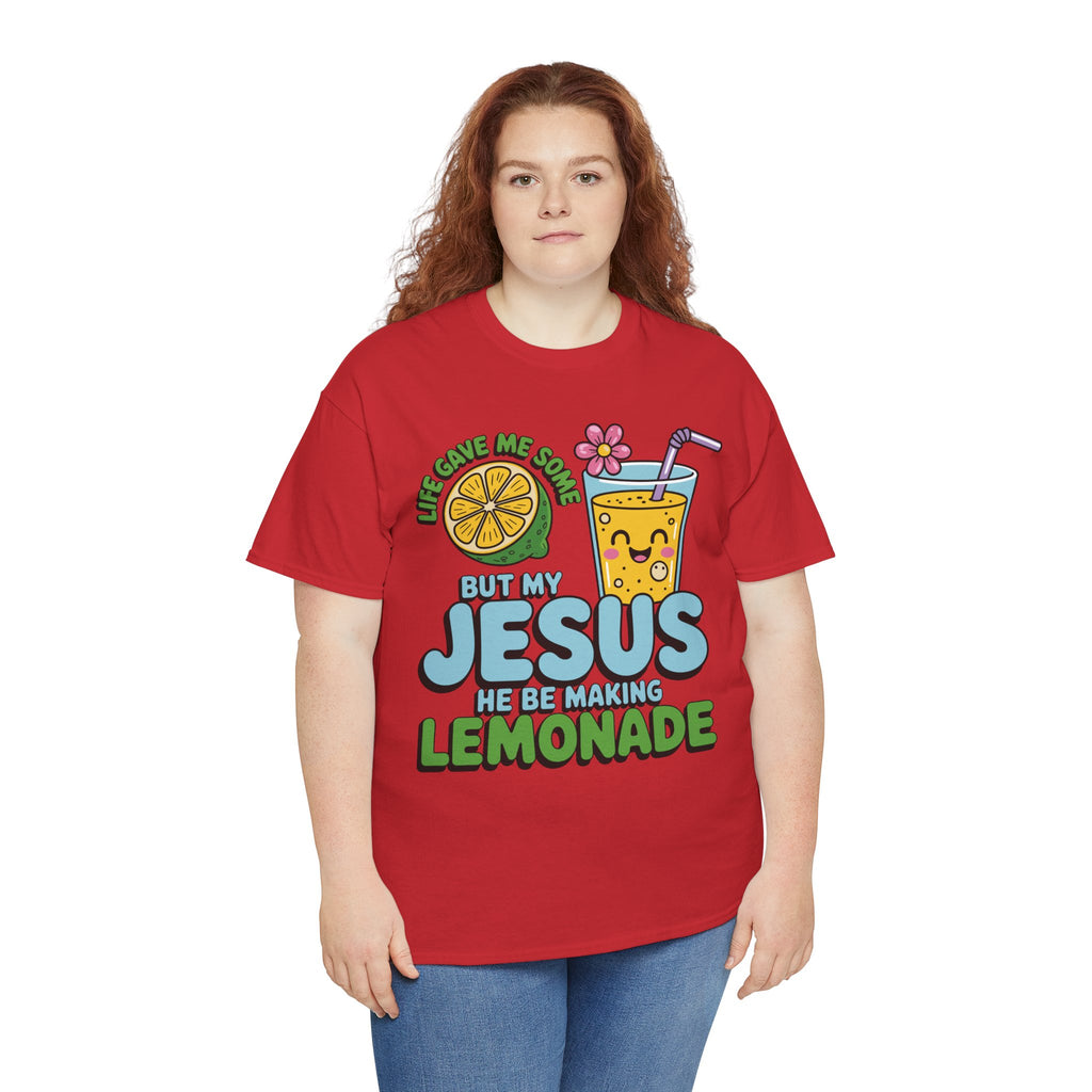 Christian Lemonade T‑Shirt — "Life Gave Me Some Lemons, My Jesus Makes Lemonade"Unisex Cotton Tee