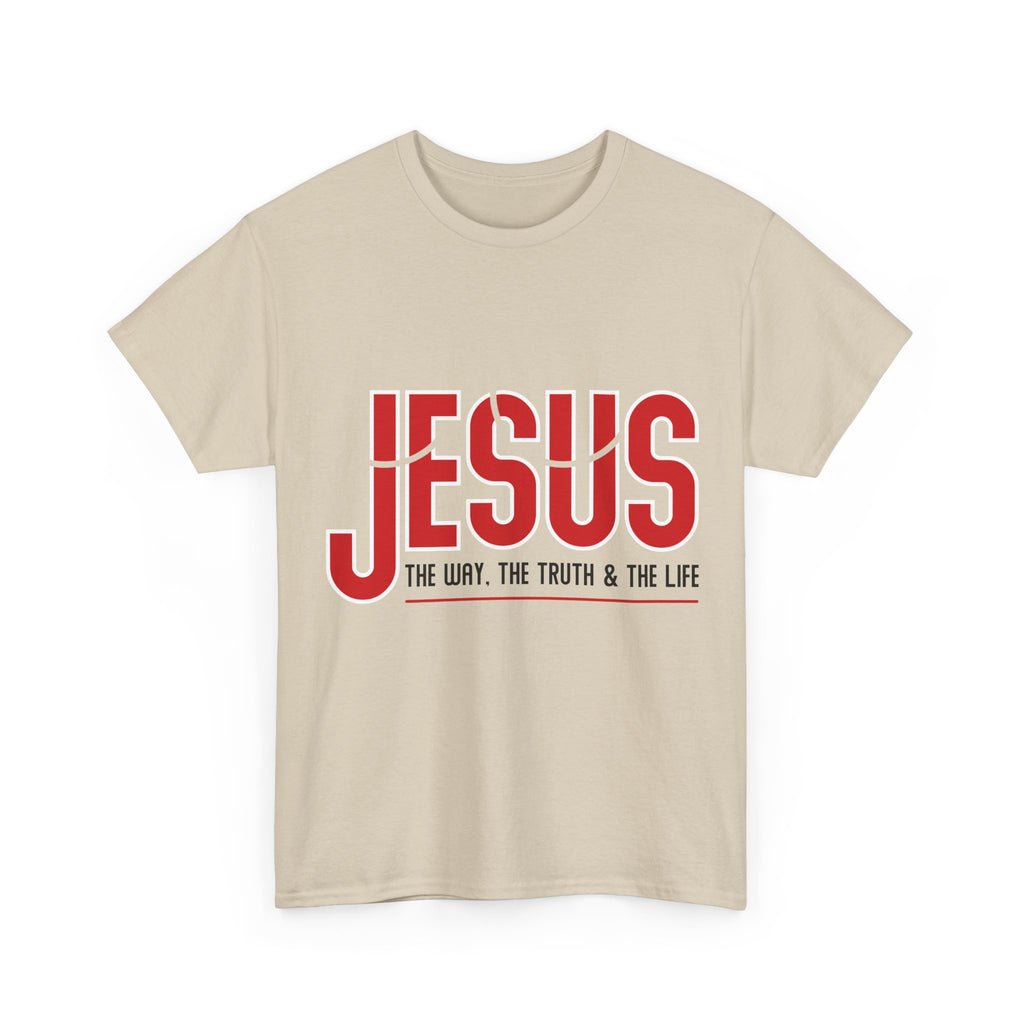 Jesus The Way The Truth & The Life T-Shirt — Bold Red Christian Unisex Cotton Tee