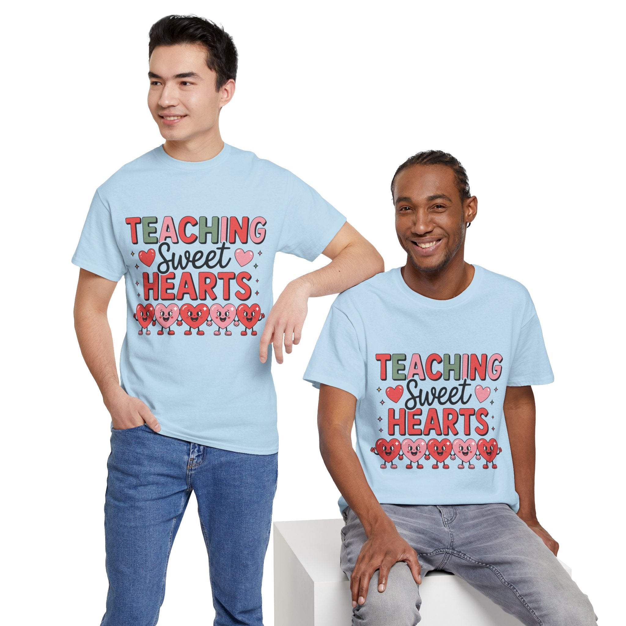 Teaching Sweet Hearts Valentine Teacher Unisex Cotton T-Shirt