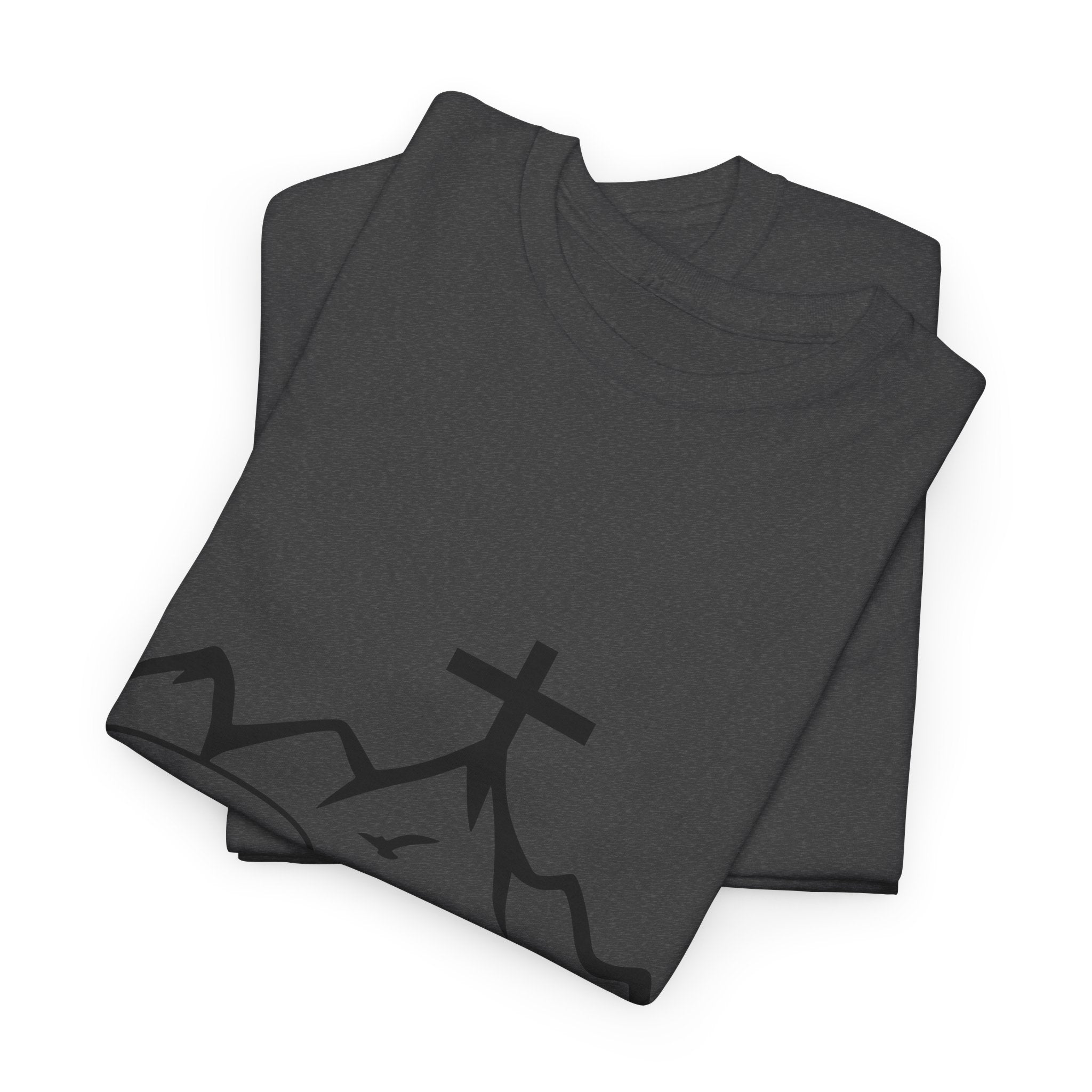 Spirit Lead Me Christian T‑Shirt — Minimalist Cross Unisex Cotton Tee