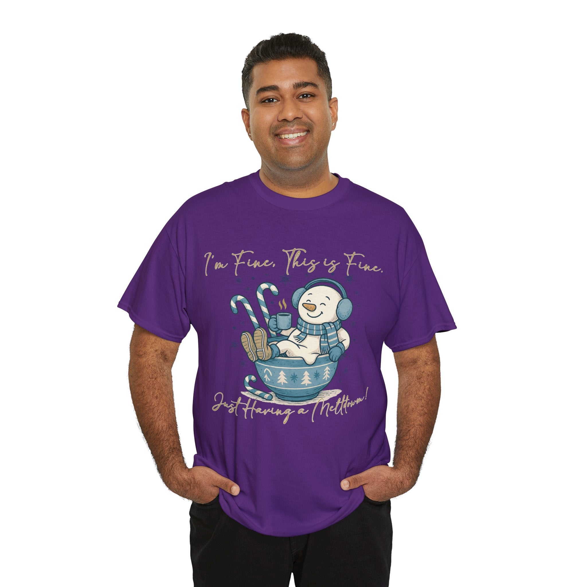 Snowman Hot Cocoa Unisex Cotton Tee