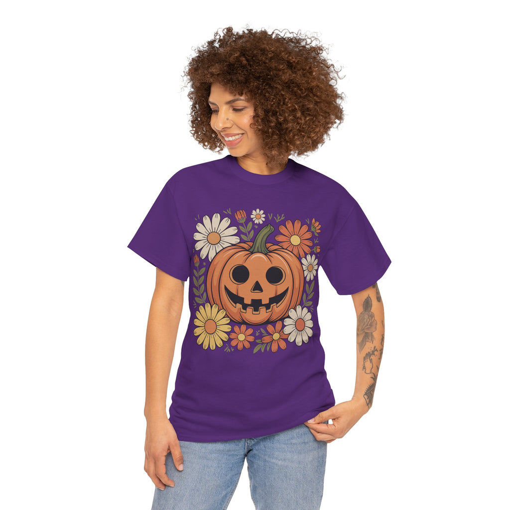 Halloween Pumpkin Unisex Cotton Tee