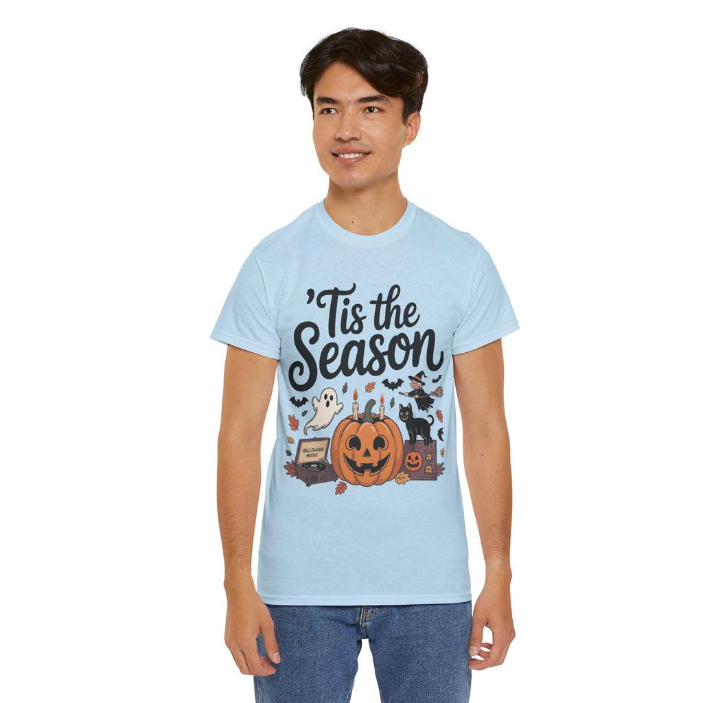 Holiday Season Unisex Cotton T-Shirt - Tis the Season Design