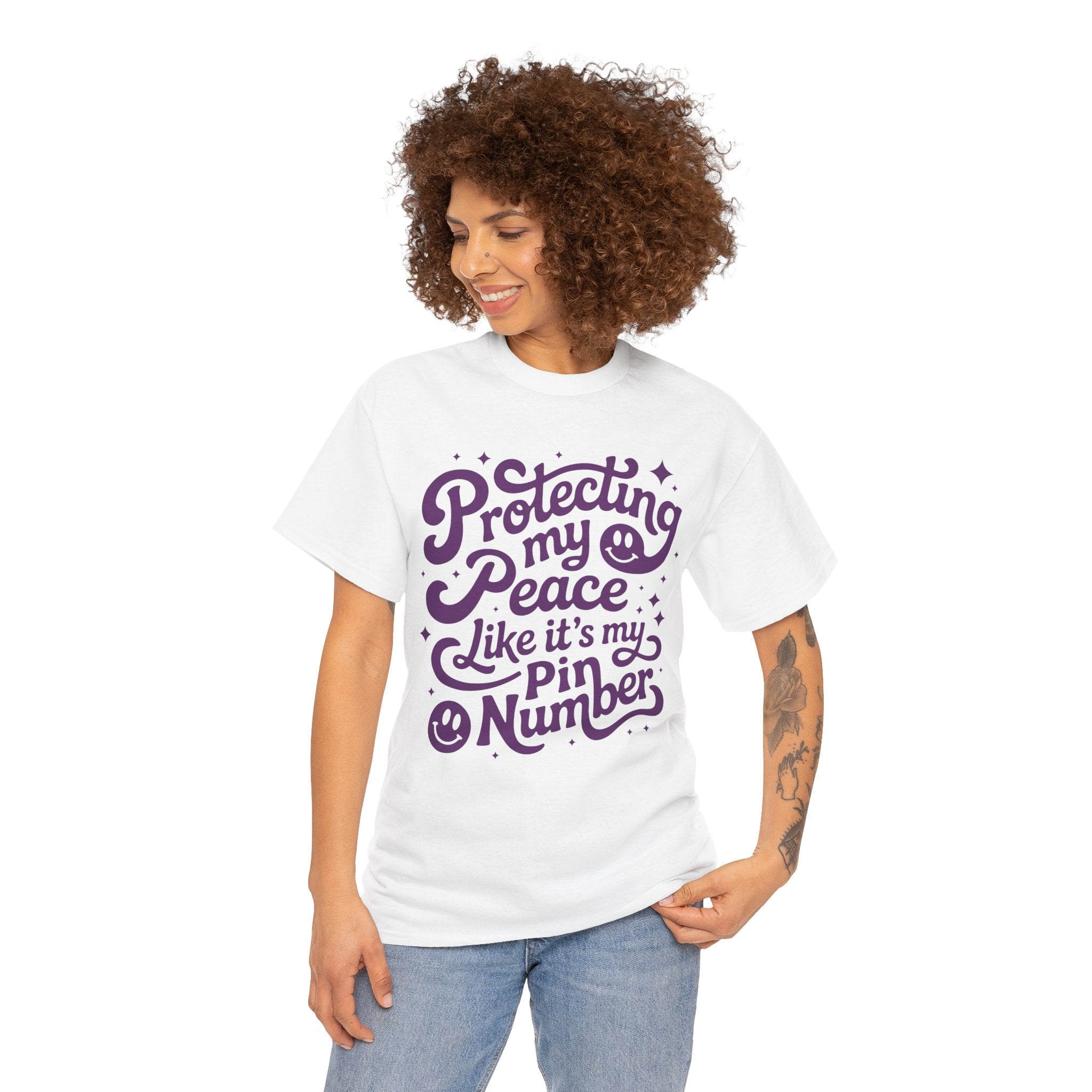 Protecting My Peace Like It’s My PIN Number Tee — Retro Motivational Graphic Unisex Cotton T-Shirt