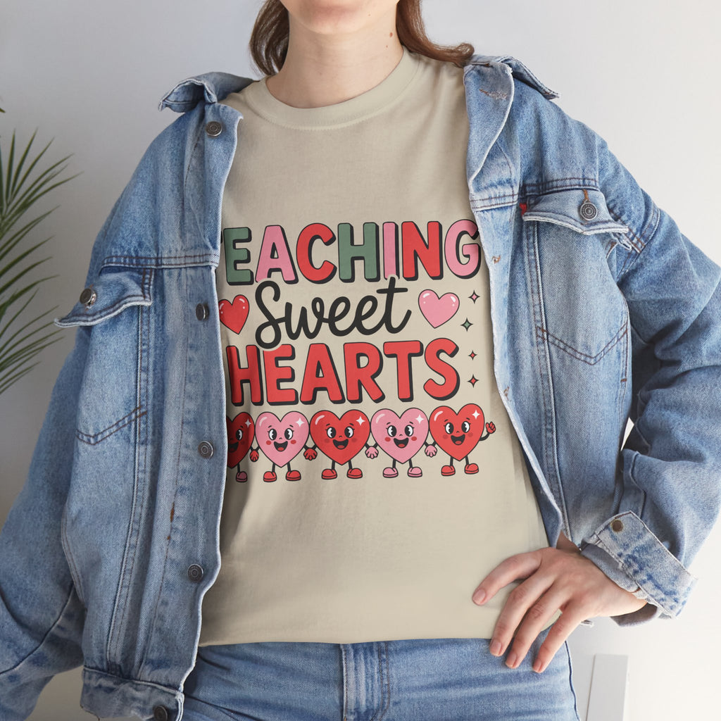 Teaching Sweet Hearts Valentine Teacher Unisex Cotton T-Shirt