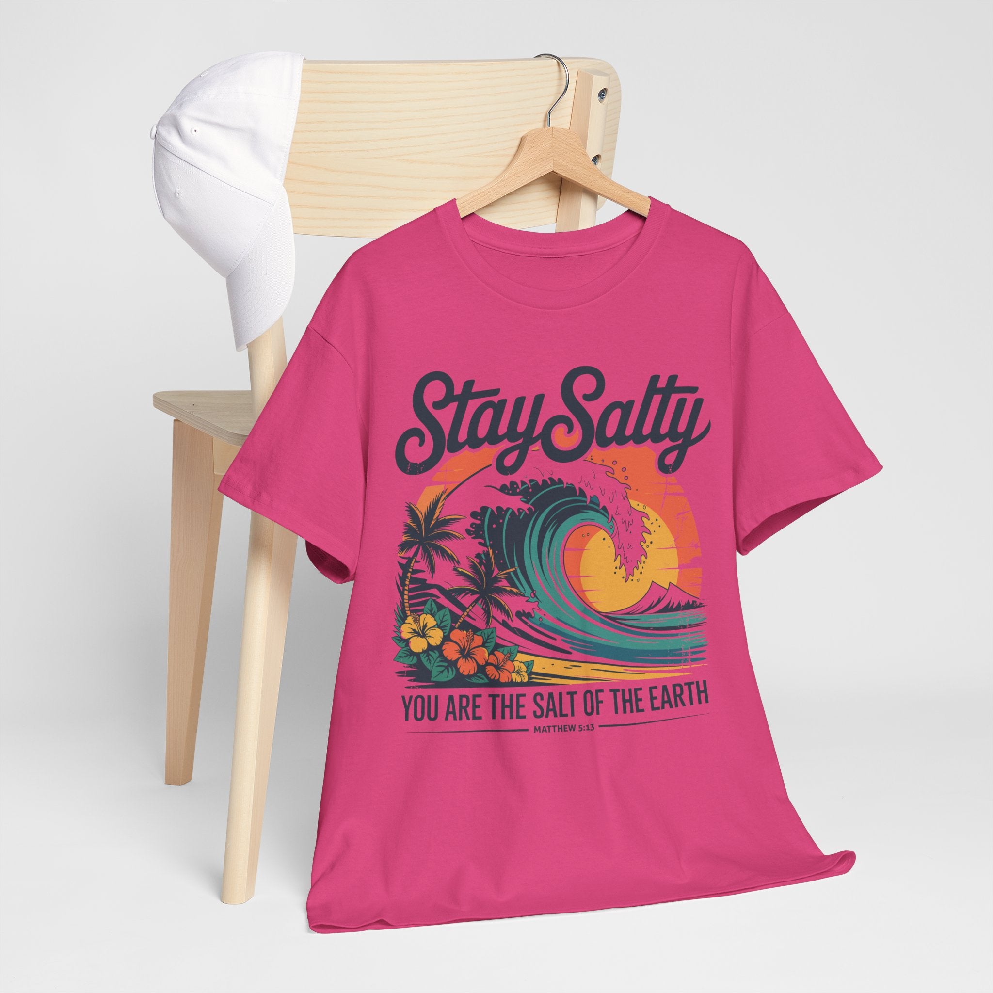 Stay Salty Beach Tee — "You are the salt of the earth (Matthew 5:13)"Unisex Cotton Tee