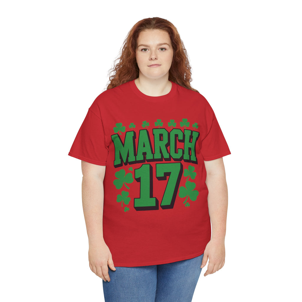 St. Patrick’s Day March 17 Shamrock Unisex Cotton T‑Shirt