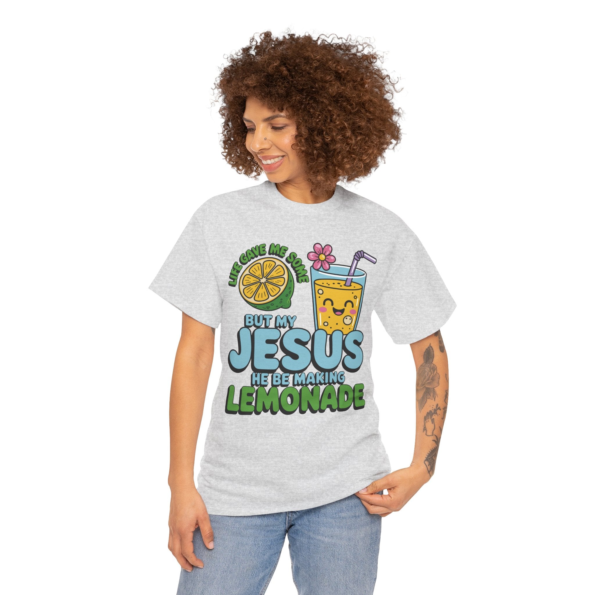 Christian Lemonade T‑Shirt — "Life Gave Me Some Lemons, My Jesus Makes Lemonade"Unisex Cotton Tee