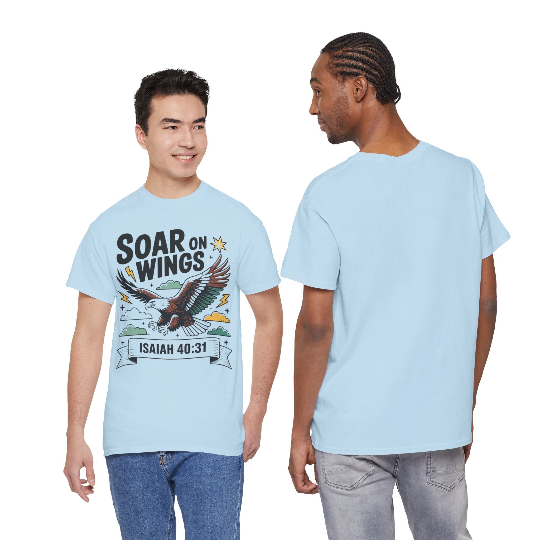 Isaiah 40:31 "Soar on Wings" Eagle Unisex Cotton T-Shirt