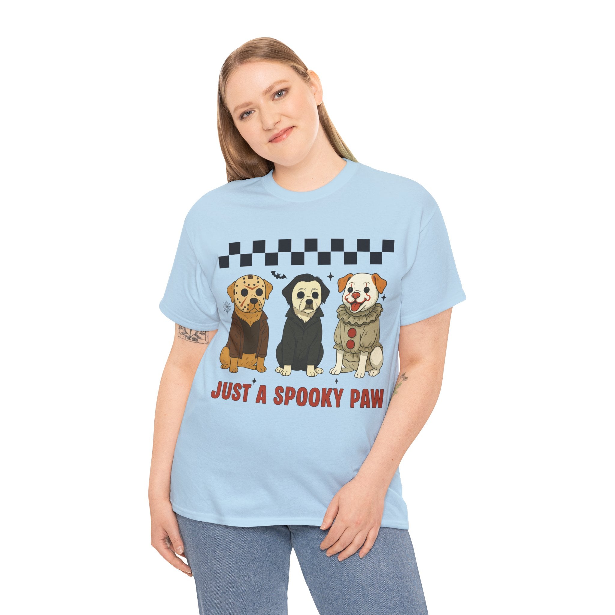 Halloween "Just A Spooky Paw" Unisex Cotton Tee