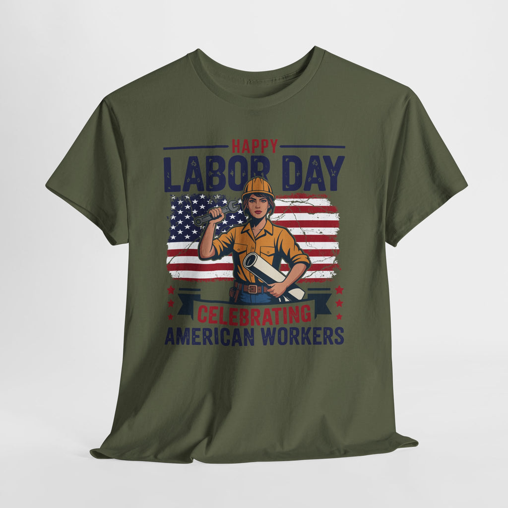 Happy US Labour Day T-Shirt - Unisex Heavy Cotton Tee