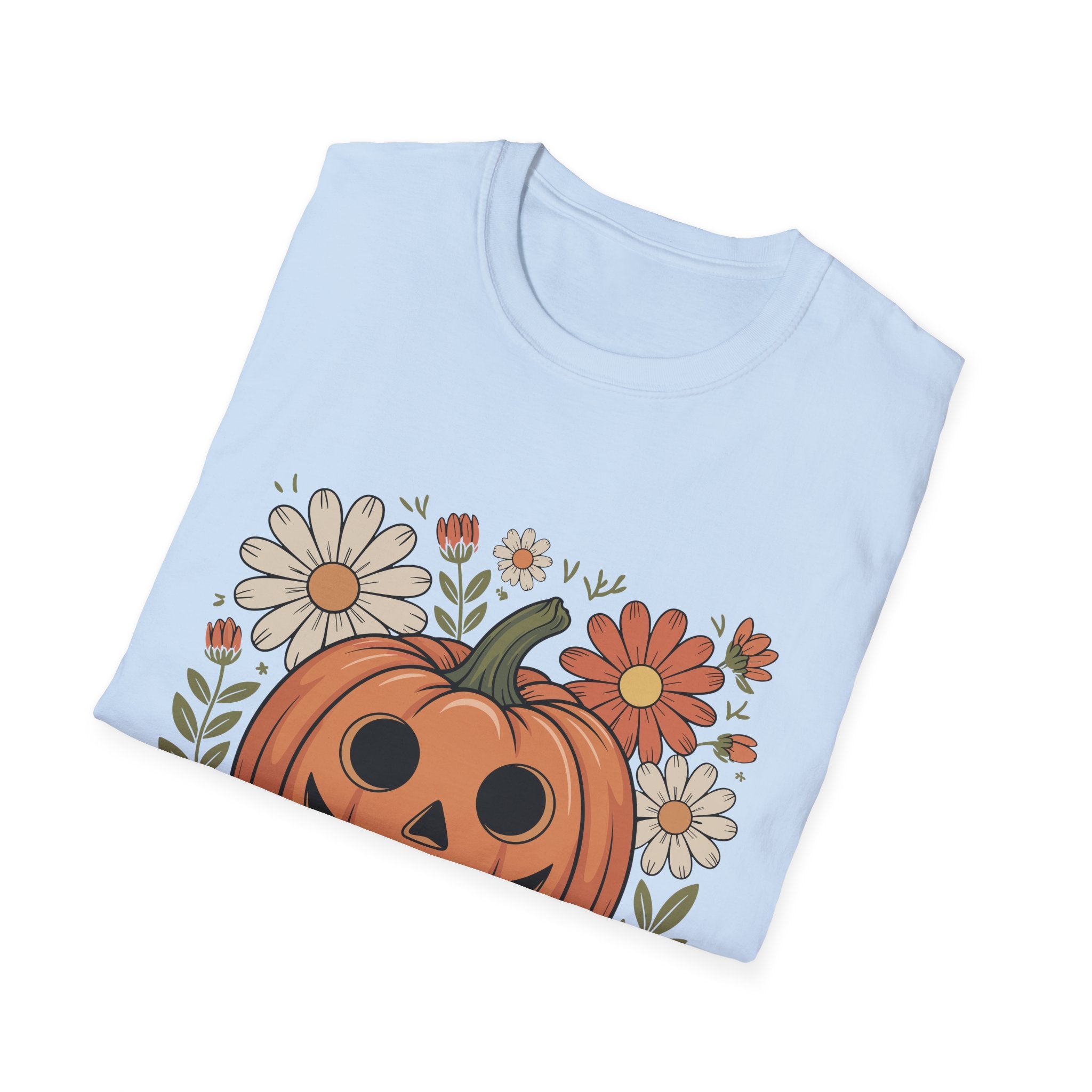Spooky Floral Pumpkin T-Shirt