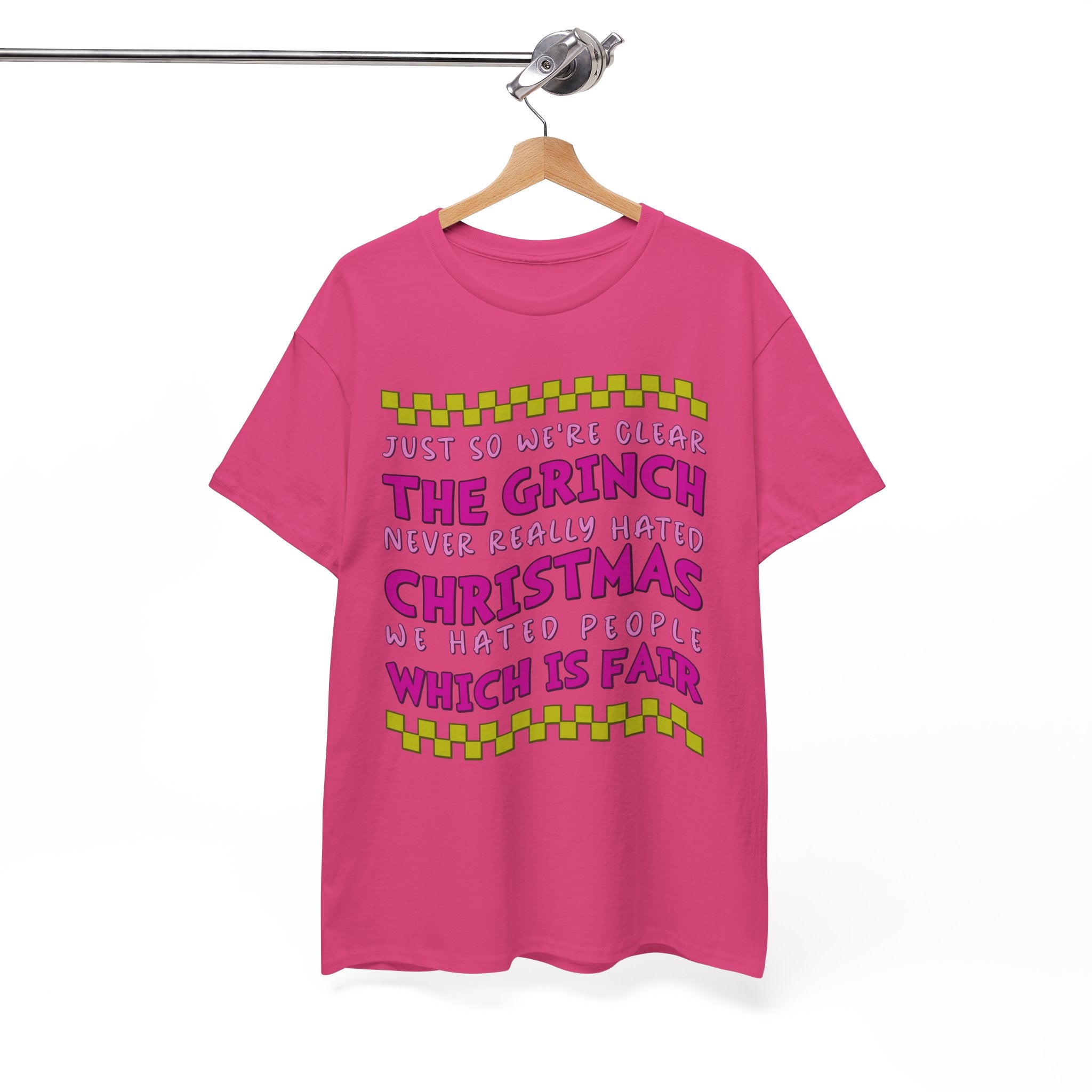 Grinch Never Hated Christmas Funny Unisex Cotton Tee