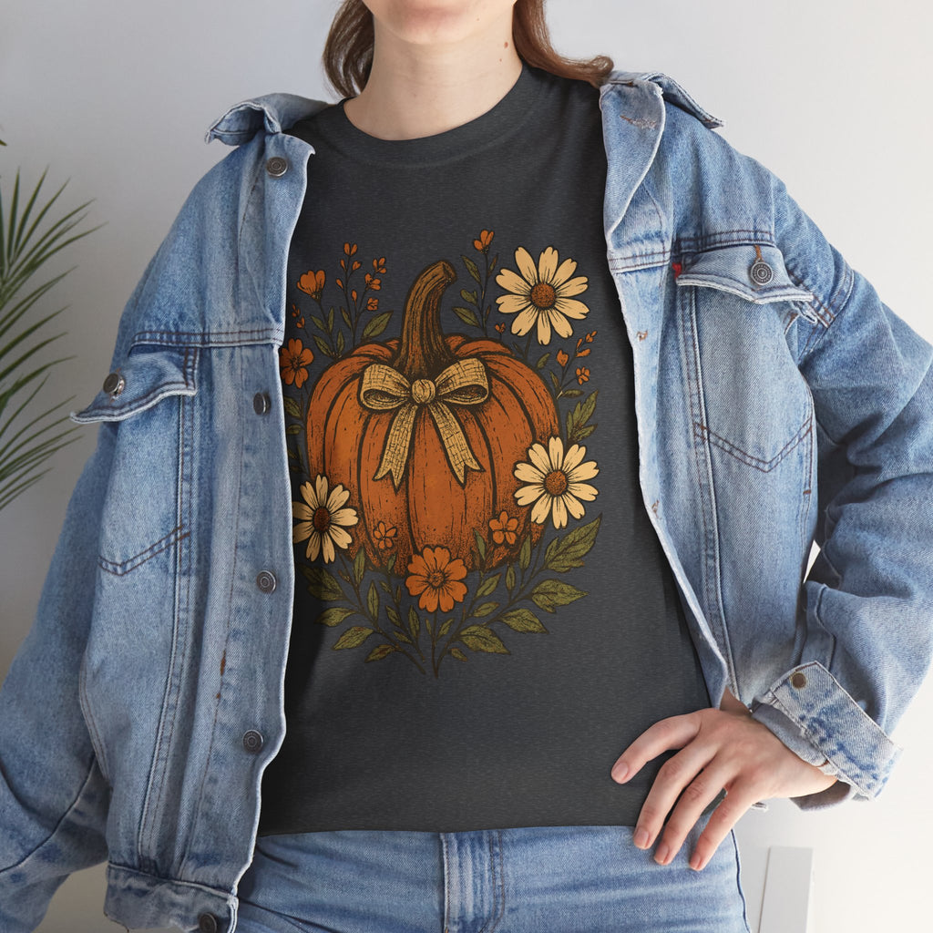 Pumpkin Daisy Unisex Cotton Tee