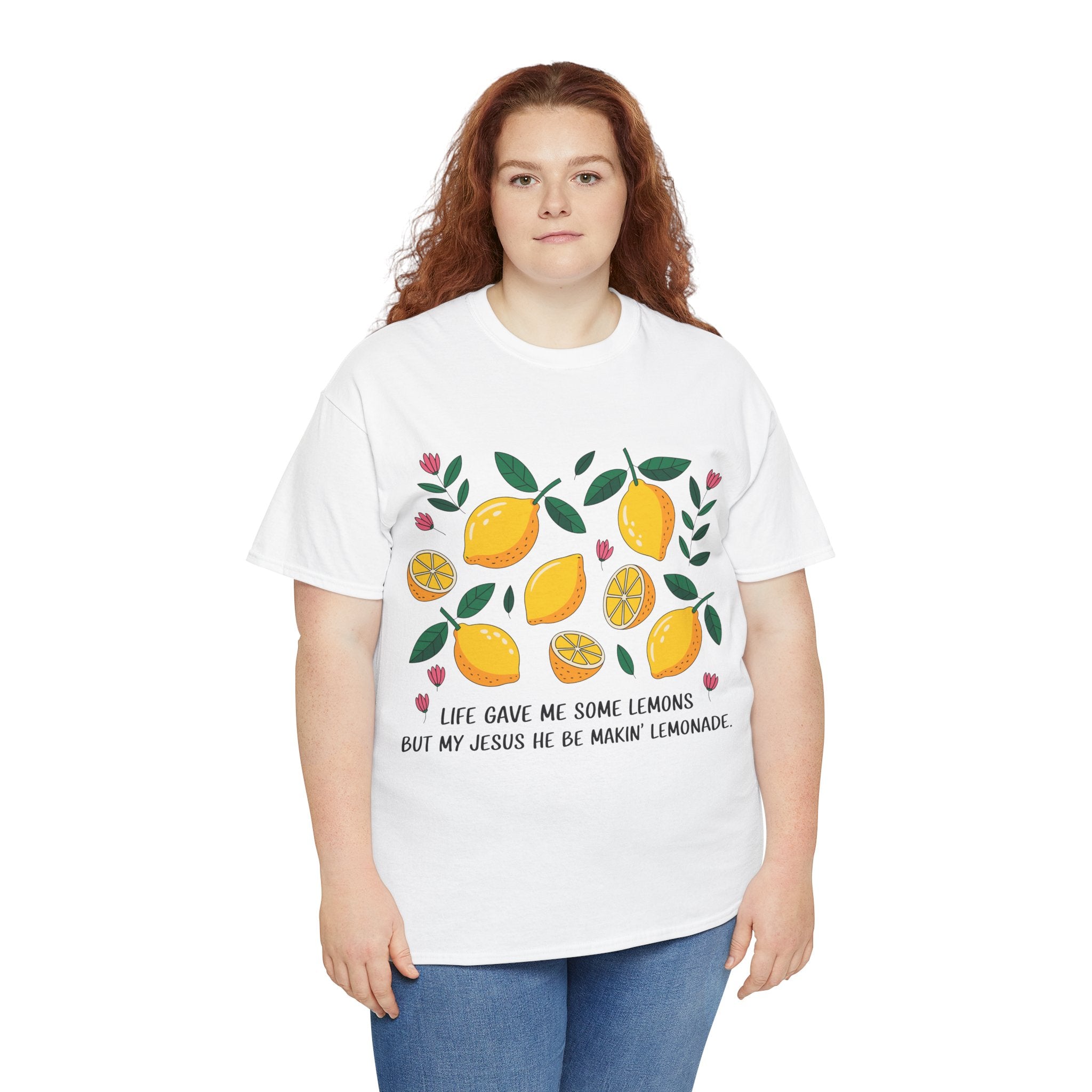Christian Lemonade Tee — "Life gave me some lemons but my Jesus he be makin’ lemonade"Unisex Cotton Tee