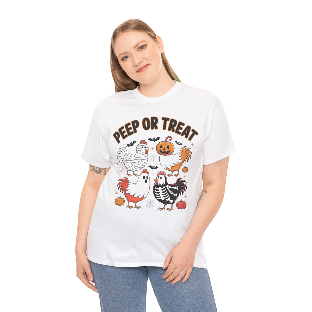 Peep or Treat Halloween Unisex Cotton Tee