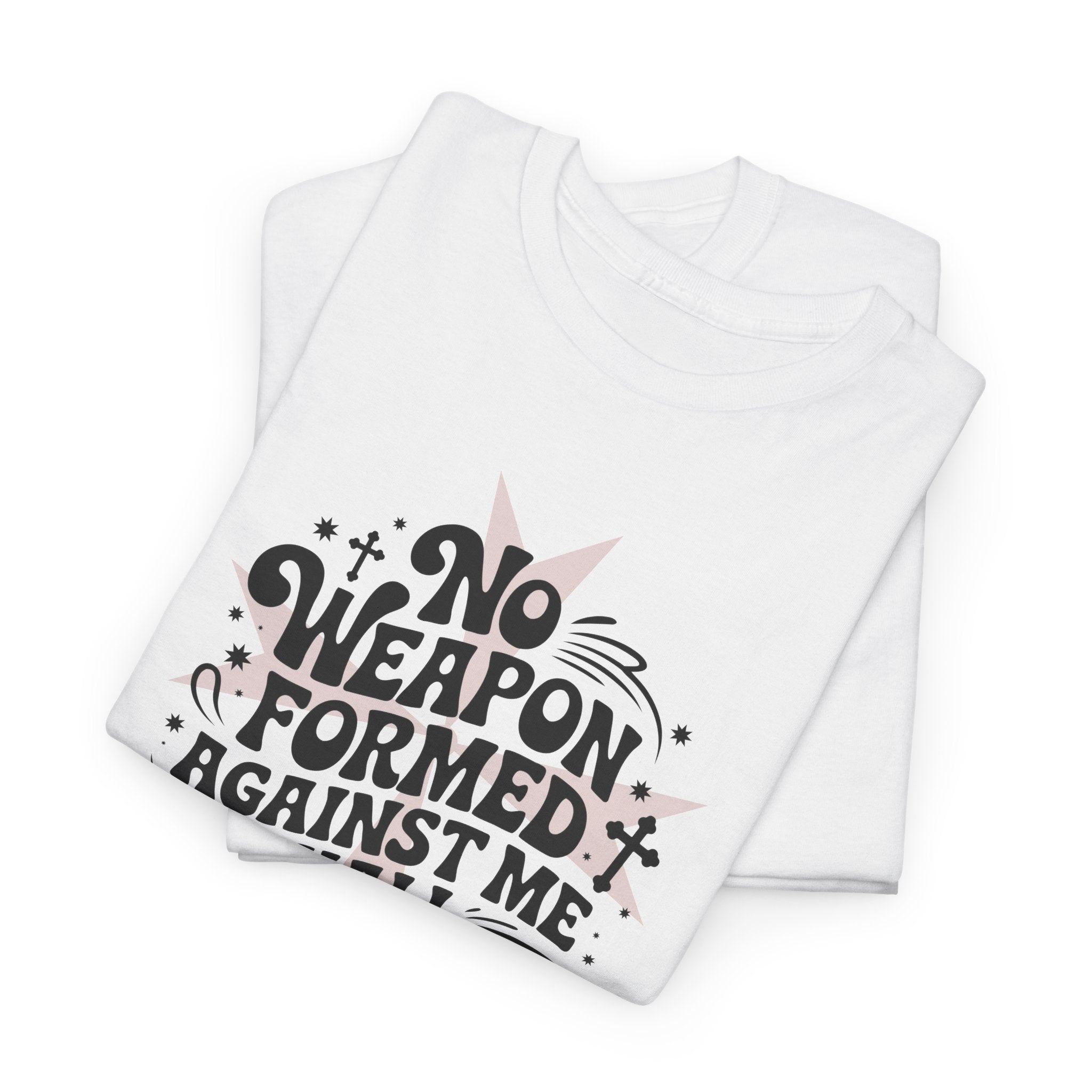 Christian Cross Text Art T-Shirt — Faith & Salvation Unisex Cotton Tee