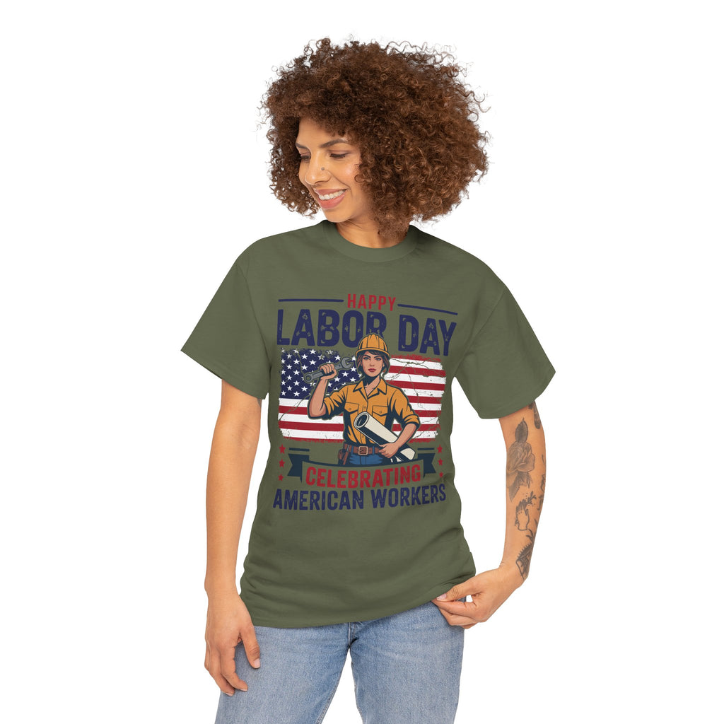 Happy US Labour Day T-Shirt - Unisex Heavy Cotton Tee
